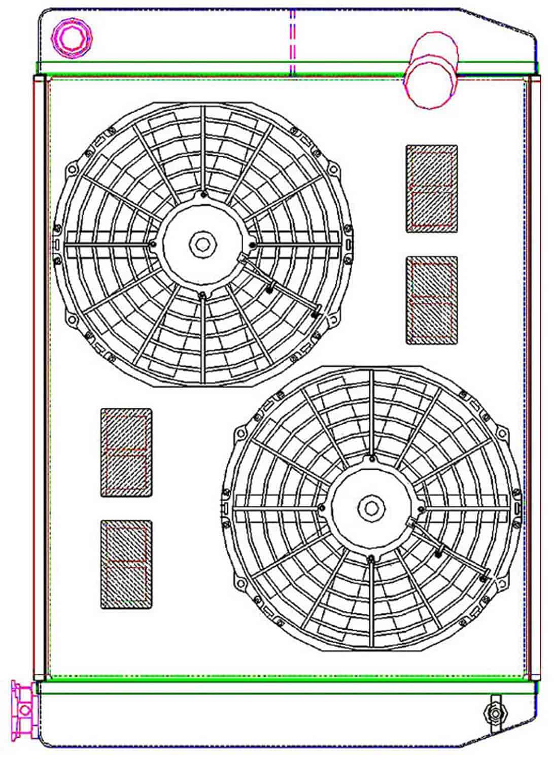 MegaCool CombuUnit Universal Fit Radiator and Fan Dual