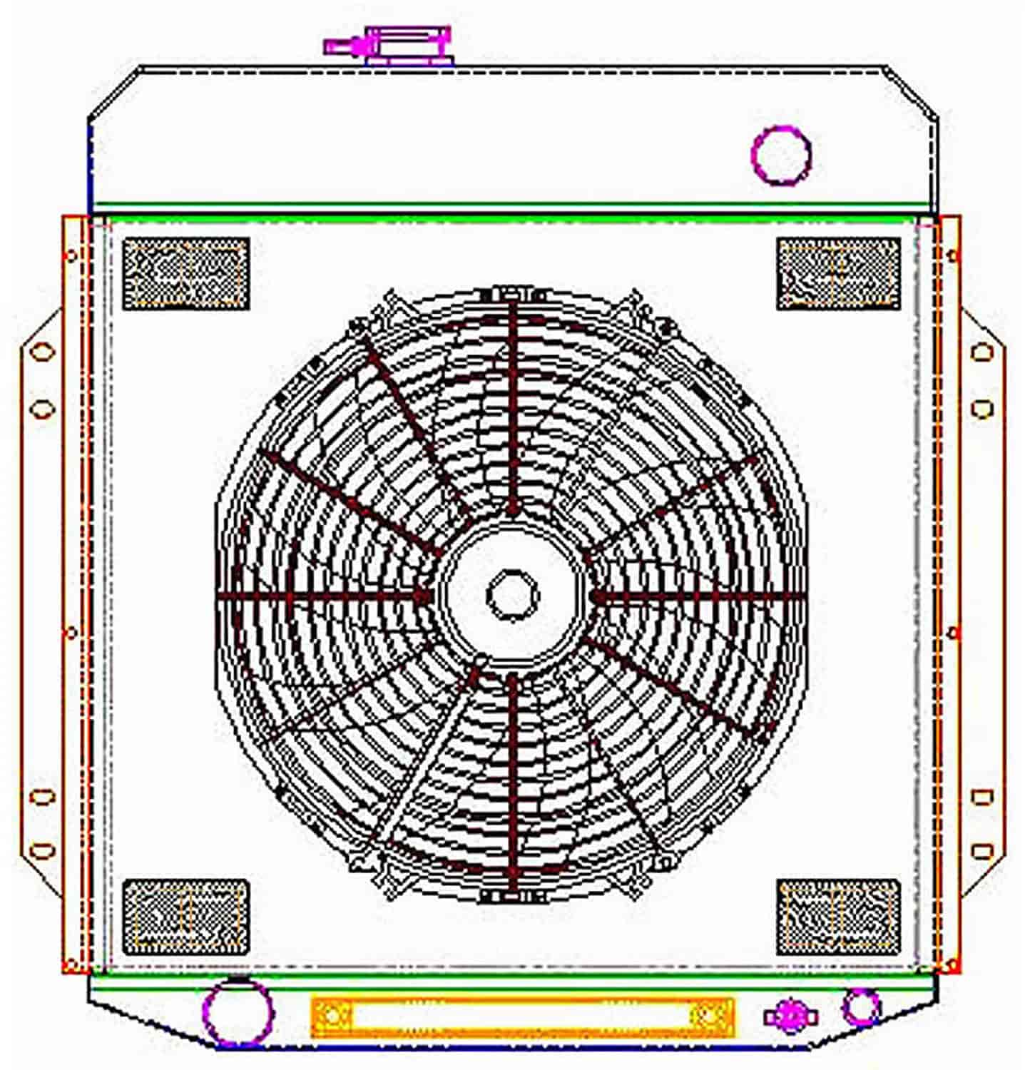 ExactFit Radiator ComboUnit for 1953-1956 Ford Truck with