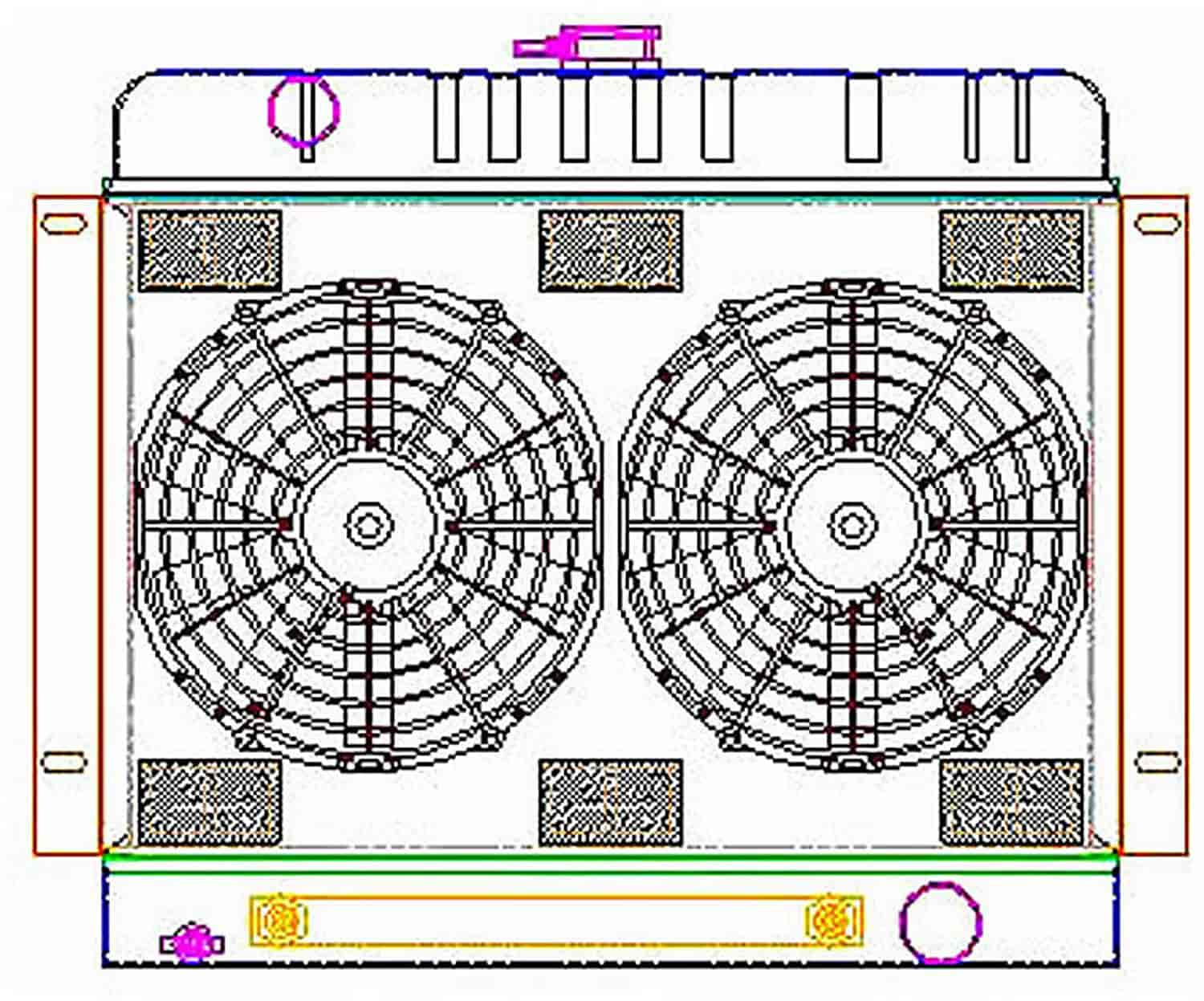 ExactFit Radiator ComboUnit for 1962-1967 Chevy II with Transmission Cooler