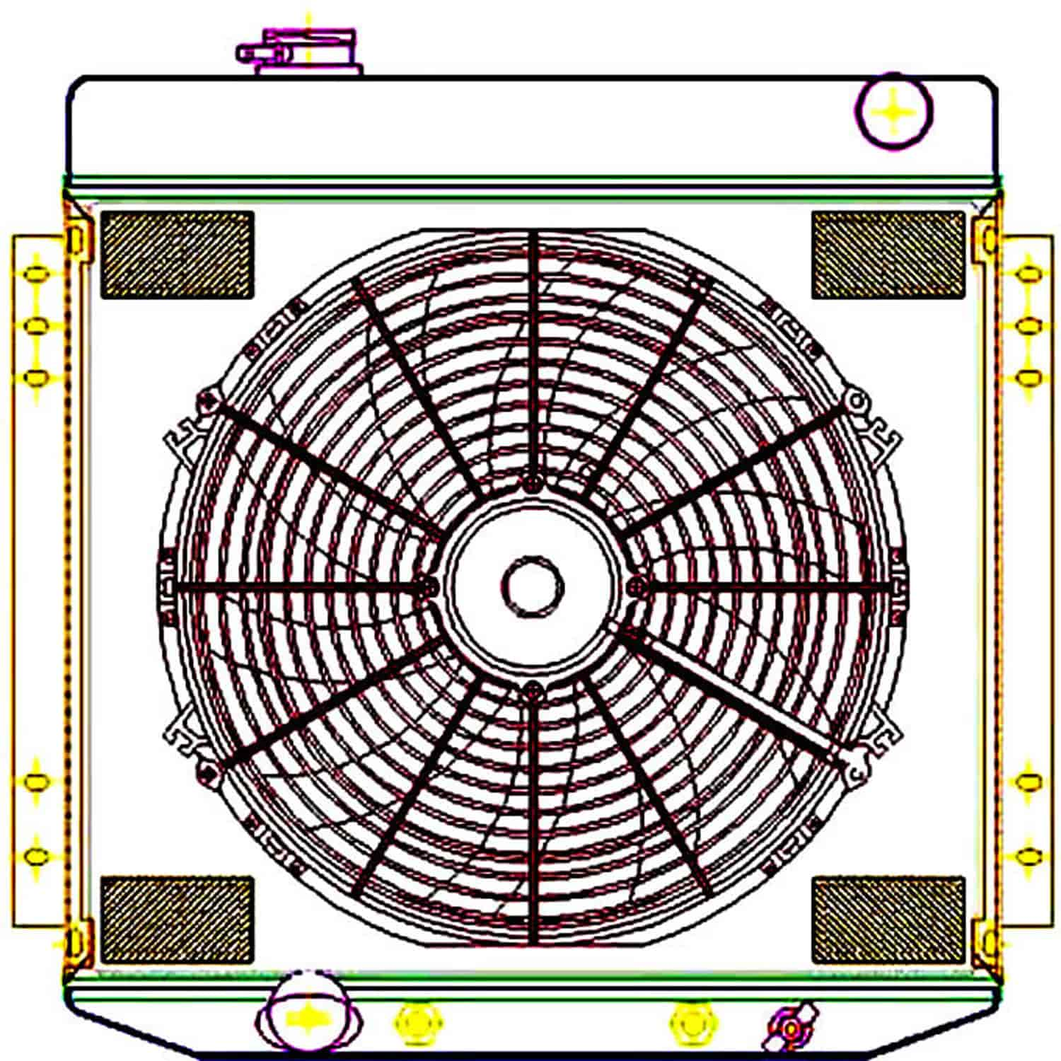 ExactFit Radiator ComboUnit for 1962-1968 Fairlane, Falcon,