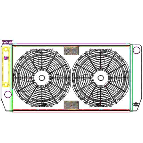 ClassicCool ComboUnit Universal Fit Radiator and Fan Single Pass Crossflow Design 31" x 15.50" with Steam Fitting & Cooler