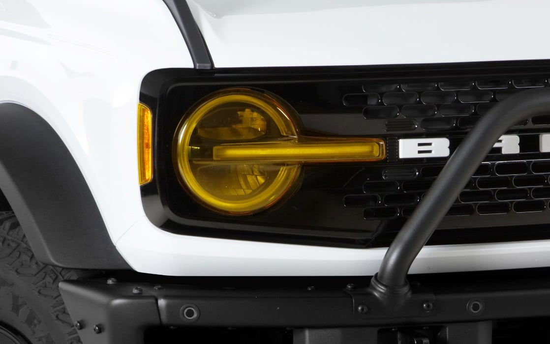 Yellow Headlight Cover Kit for Select Late-Model Ford