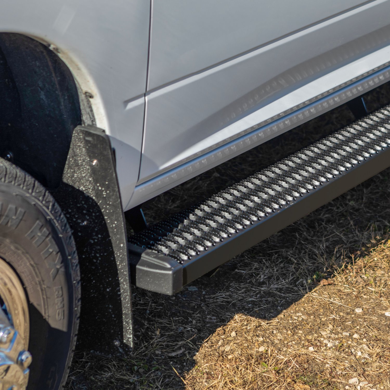 415098-401733 Grip Step 7 in. x 98 in. Aluminum W2W Running Boards Fits Select Ford F-250, F-350, F-450