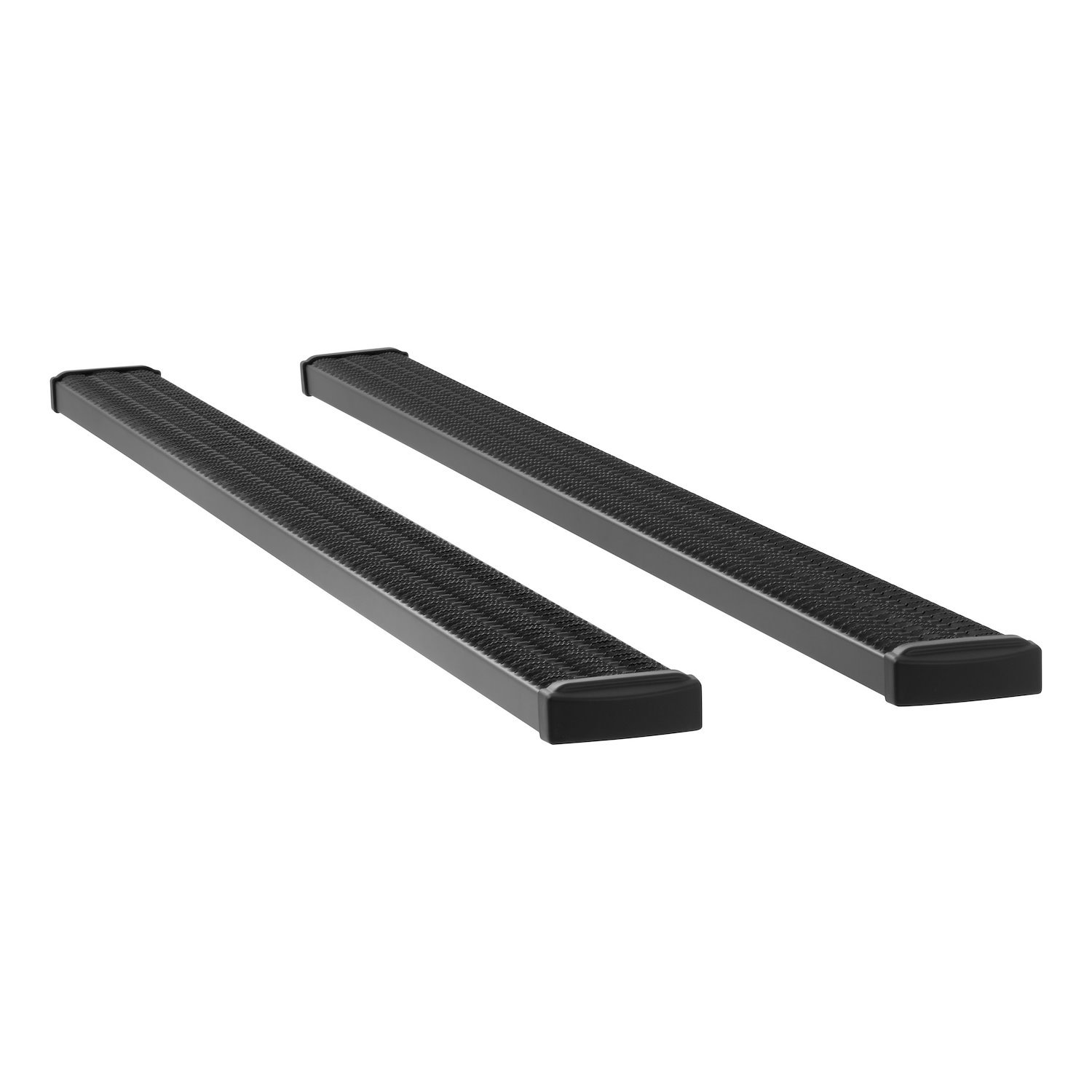 415114-401346 Grip Step 7 in. x 114 in. Black Aluminum Running Boards Fits Select Chevy Express, GMC Savana