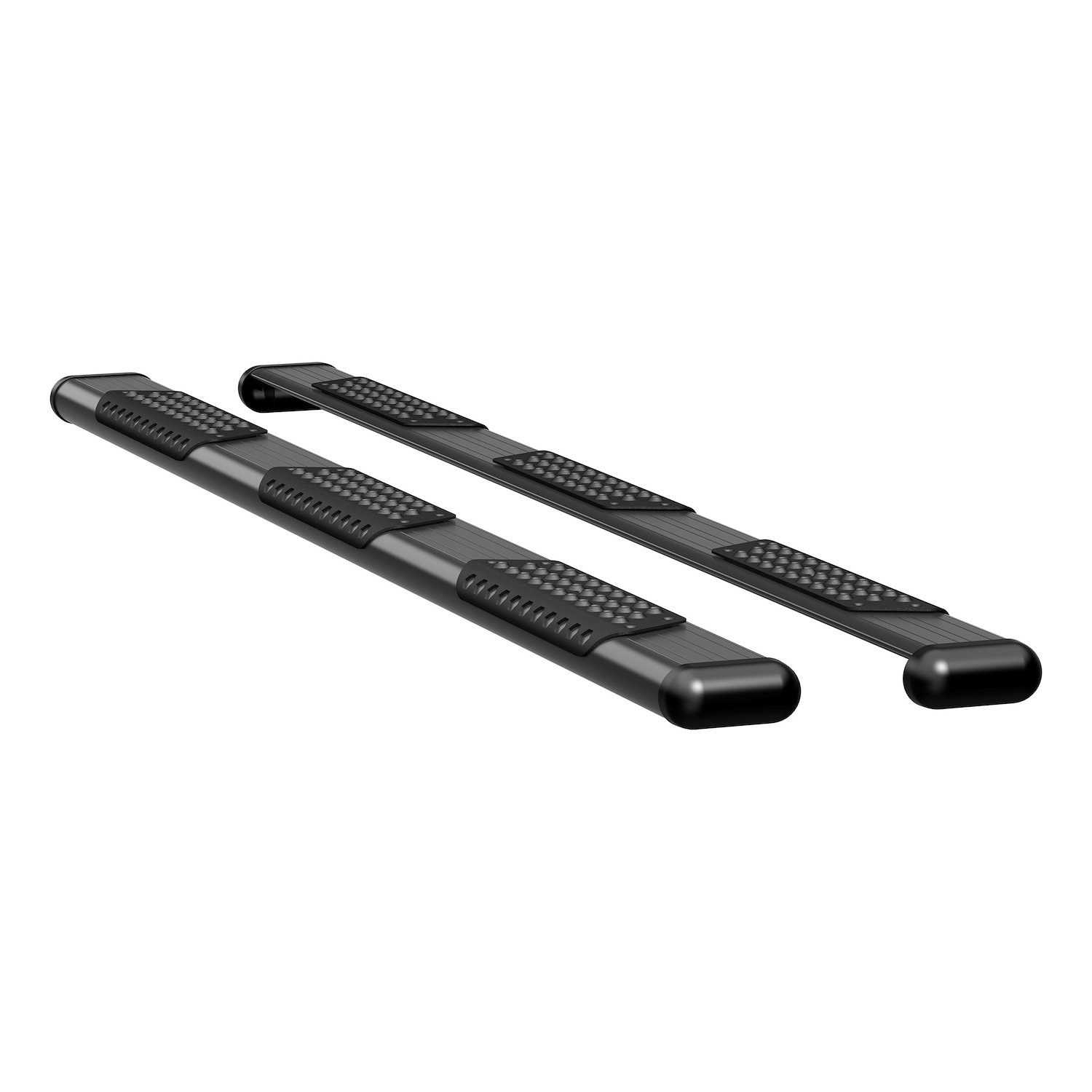 584098-570125 O-Mega II 6 in. x 98 in. Black Aluminum Side Steps Fits Select Ford E-150, E-250, E-350