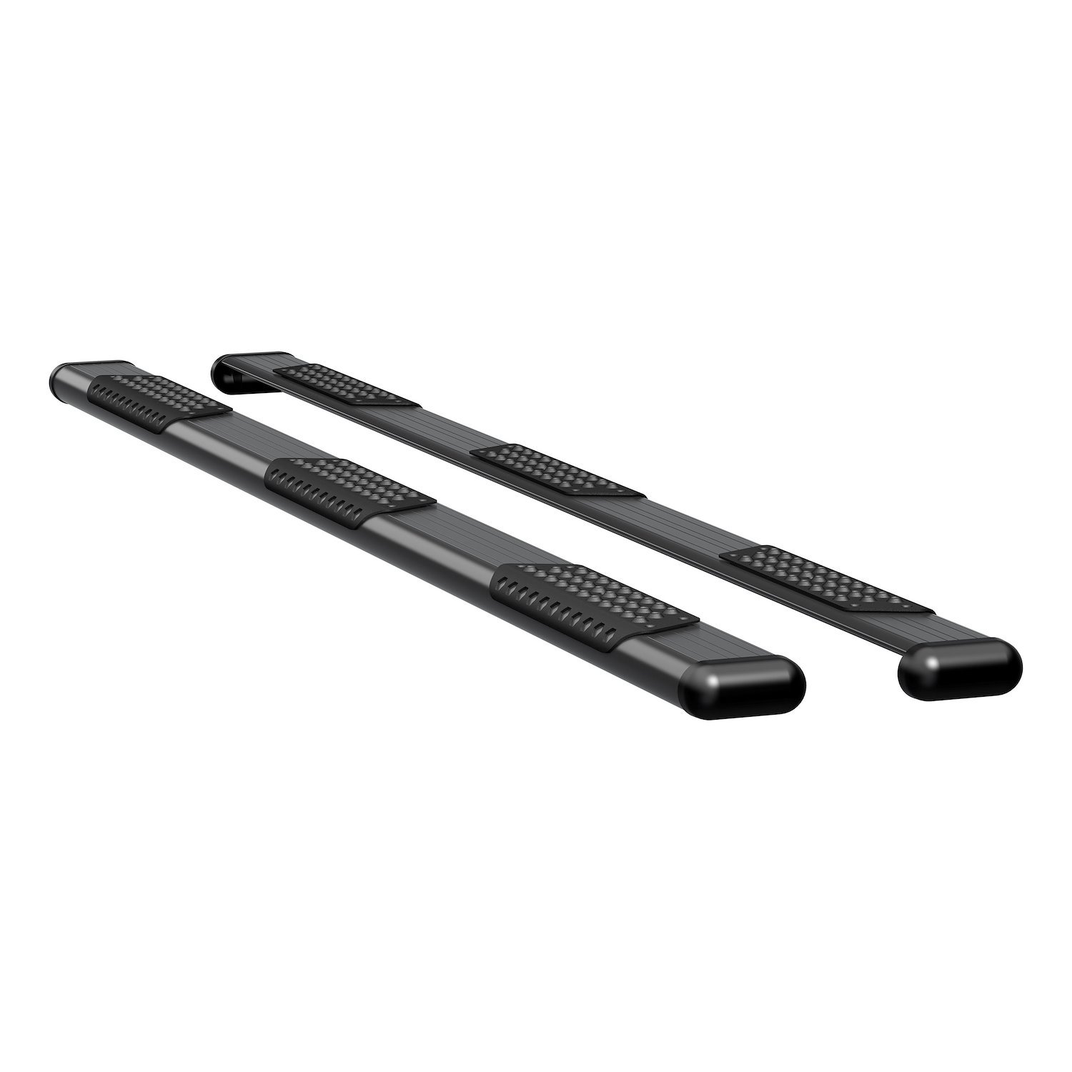 584114-571346 O-Mega II 6 in. x 114 in. Black Aluminum Side Steps Fits Select Chevy Express, GMC Savana 2500, 3500