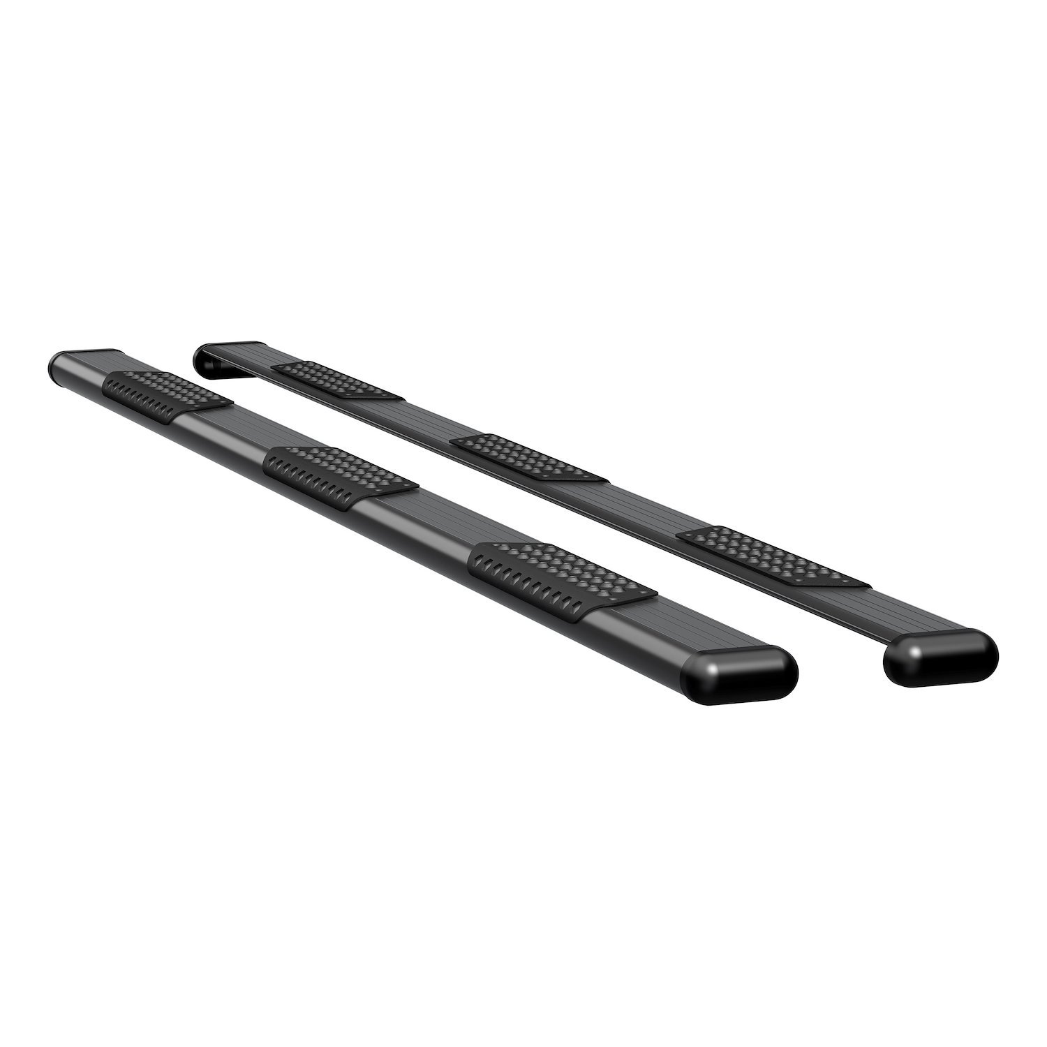 584125 O-Mega II 6 in. x 125 in. Black Aluminum Side Steps, Without Brackets