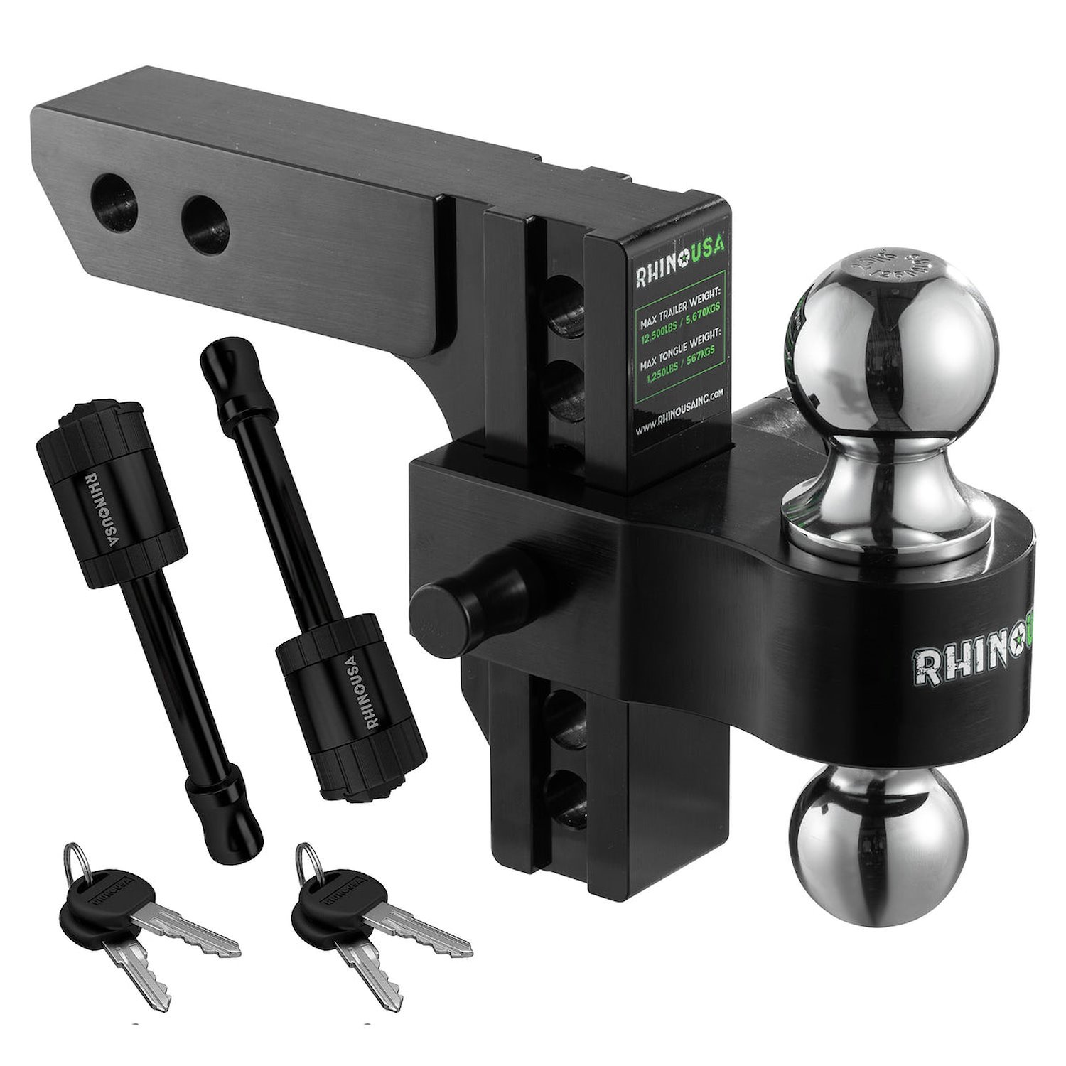 RG-HTDROP2-BLK 6 in. Heavy Duty Drop Hitch [2 in. Receiver, Black]