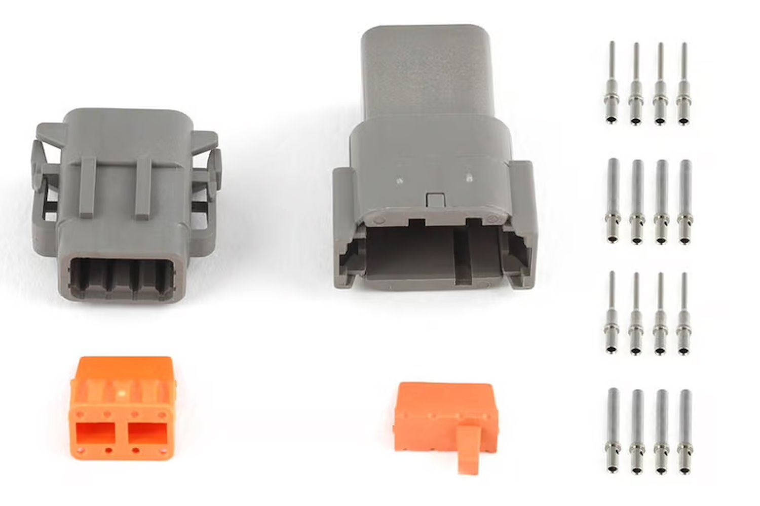HT-031016 Plug and-Pins Only, Matching Set of Deutsch DTM-8 Connectors (7.5 Amp)