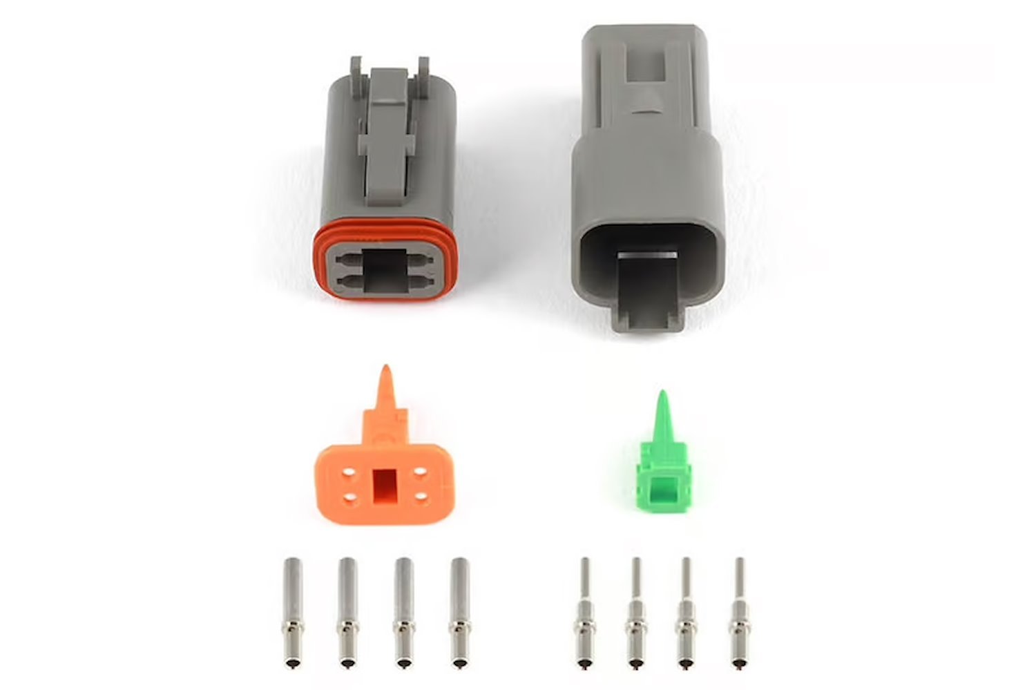 HT-031114 Plug &-Pins Only, Set of Deutsch DT-4 Conn (DT06-4S + DT04-4P), 13 Amp