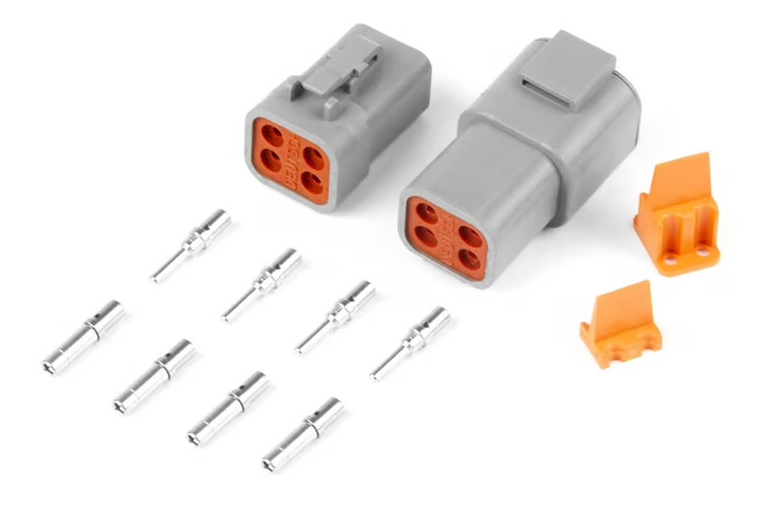 HT-031204 Plug and-Pins Only, Matching Set of Deutsch DTP-4 Connectors, 25 Amp