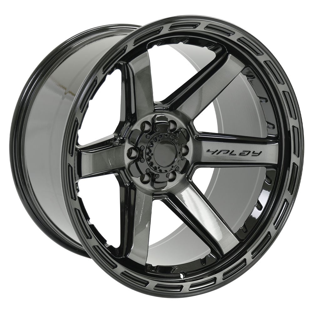 4Play 63 Wheel Size: 22" x 12", Bolt Pattern: 5 x 5" / 5 x 5.50" [Brushed Black]