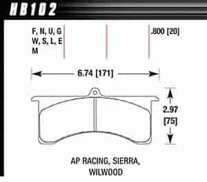 MT-4 PADS AP Racing 6 Sierra/JFZ Wilwood