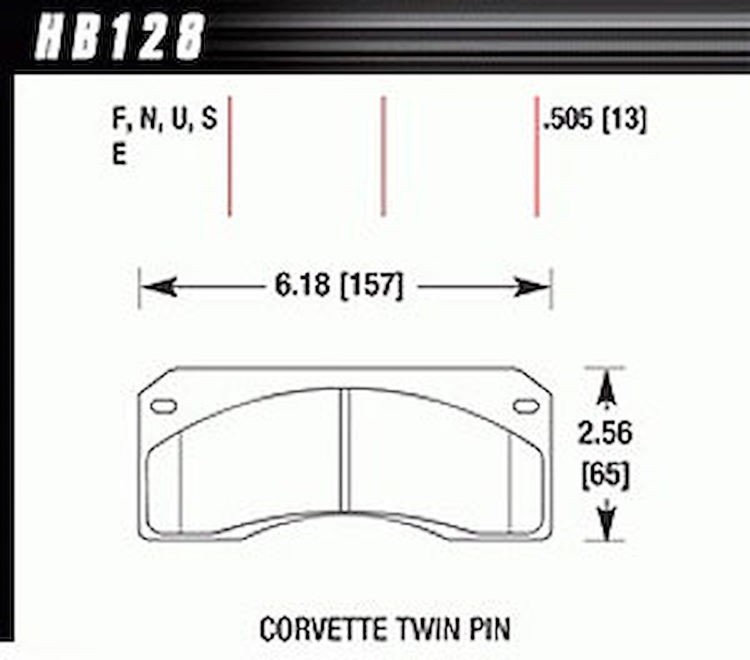 DTC-70 PADS Corvette Twin Pin