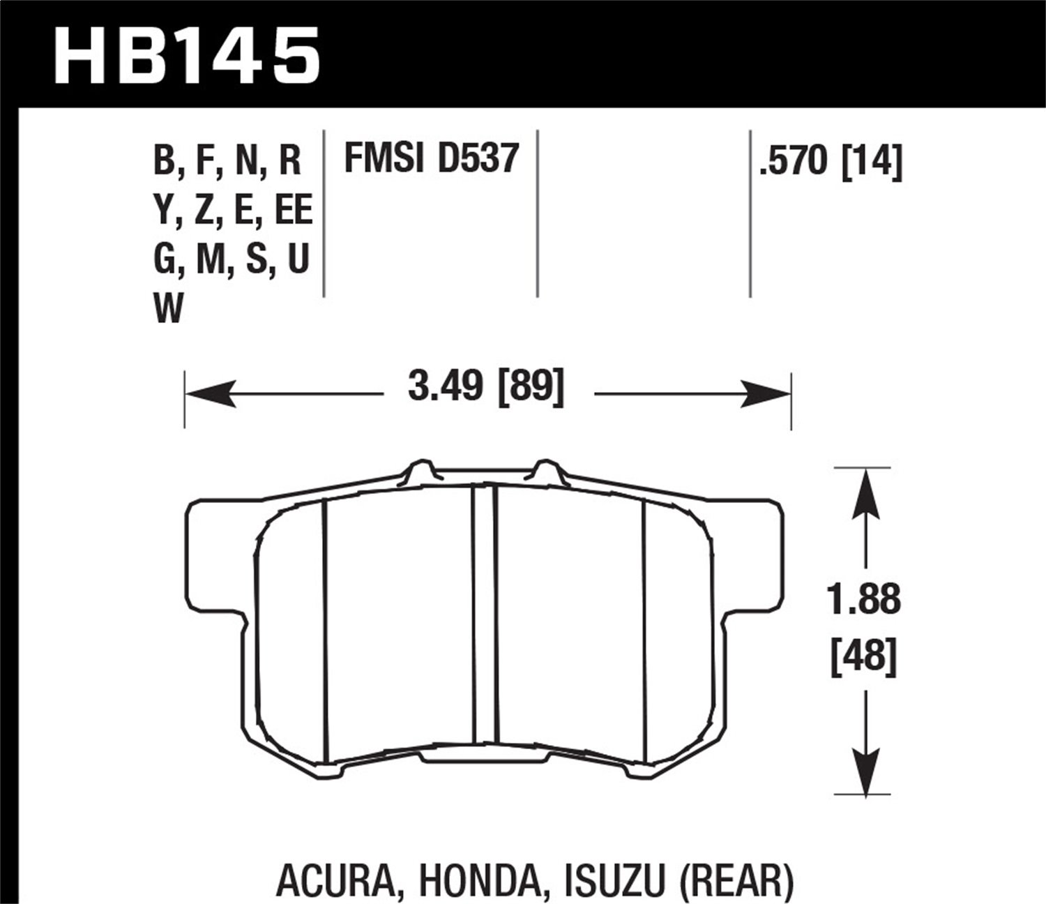 ER-1 BRAKE PADS