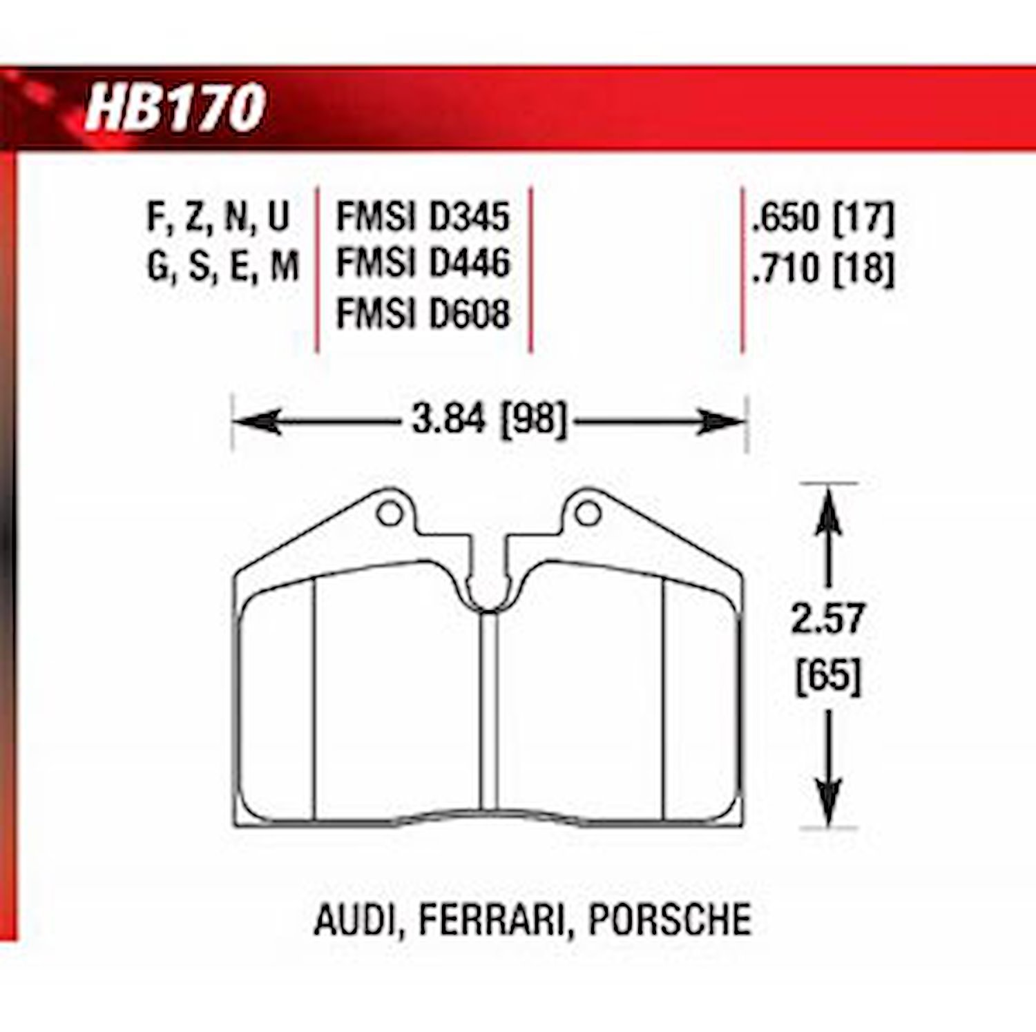 Blue 9012 Disk Brake Pads Audi, Ferrari 348, Porsche