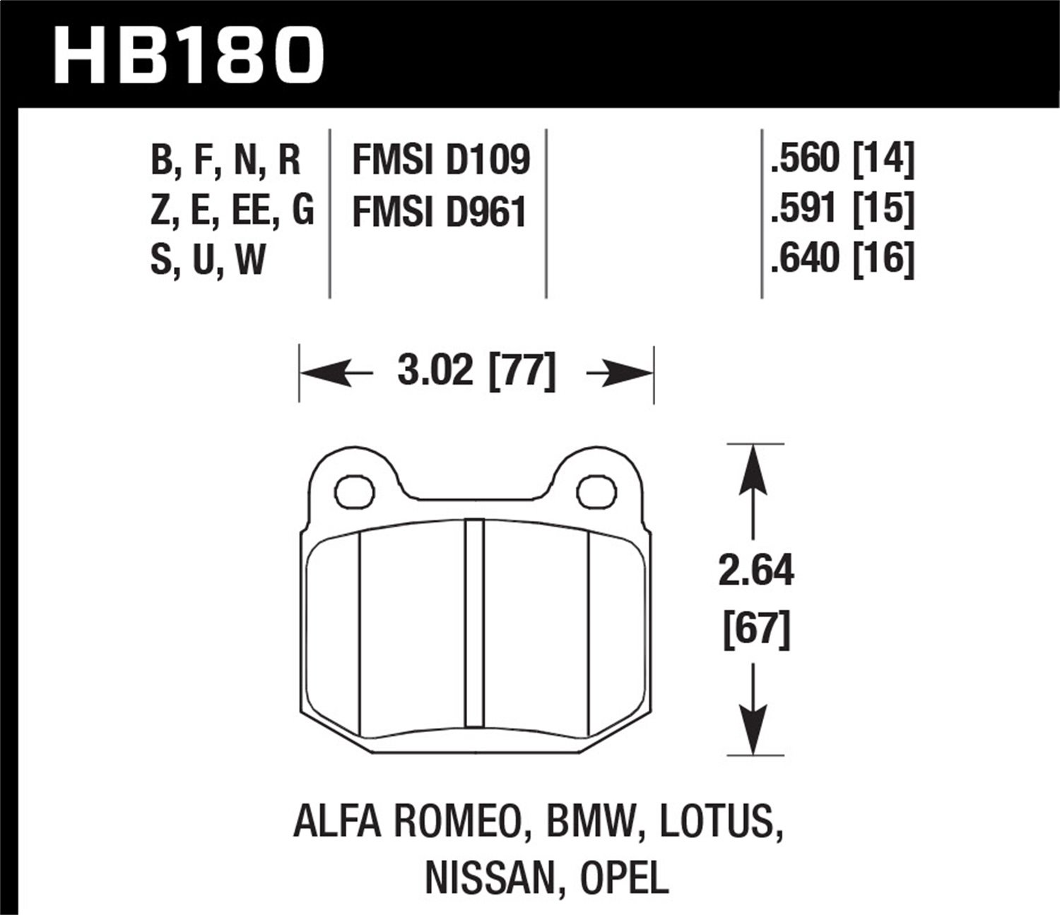 ER-1 BRAKE PADS