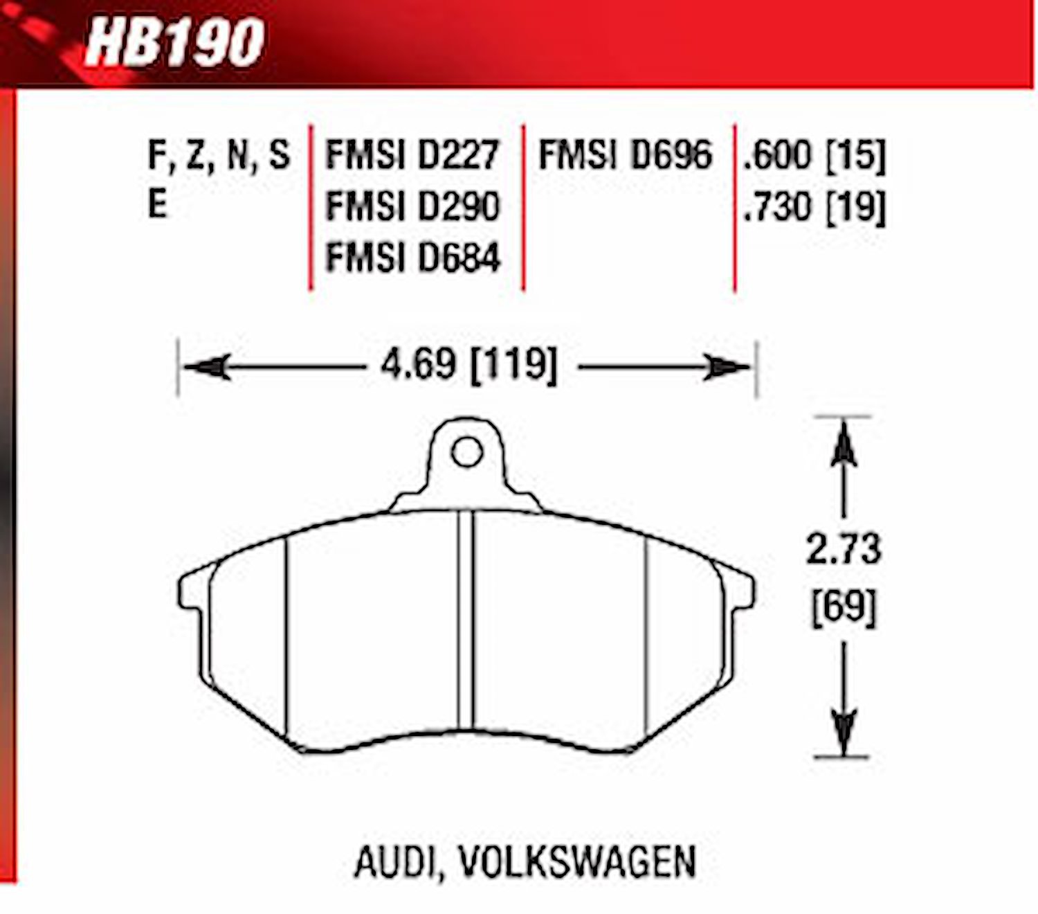 Blue 9012 Disk Brake Pads Audi, Volkswagen