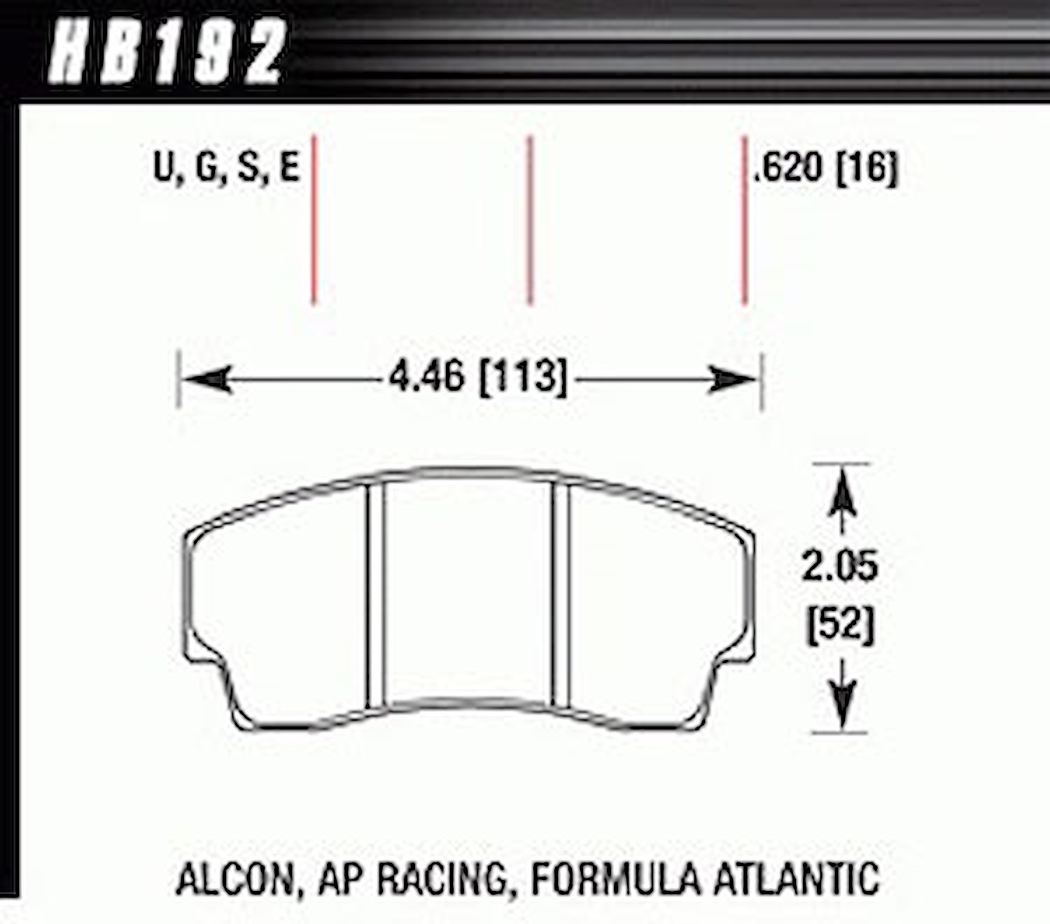 HT-10 PADS AP Racing Alcon