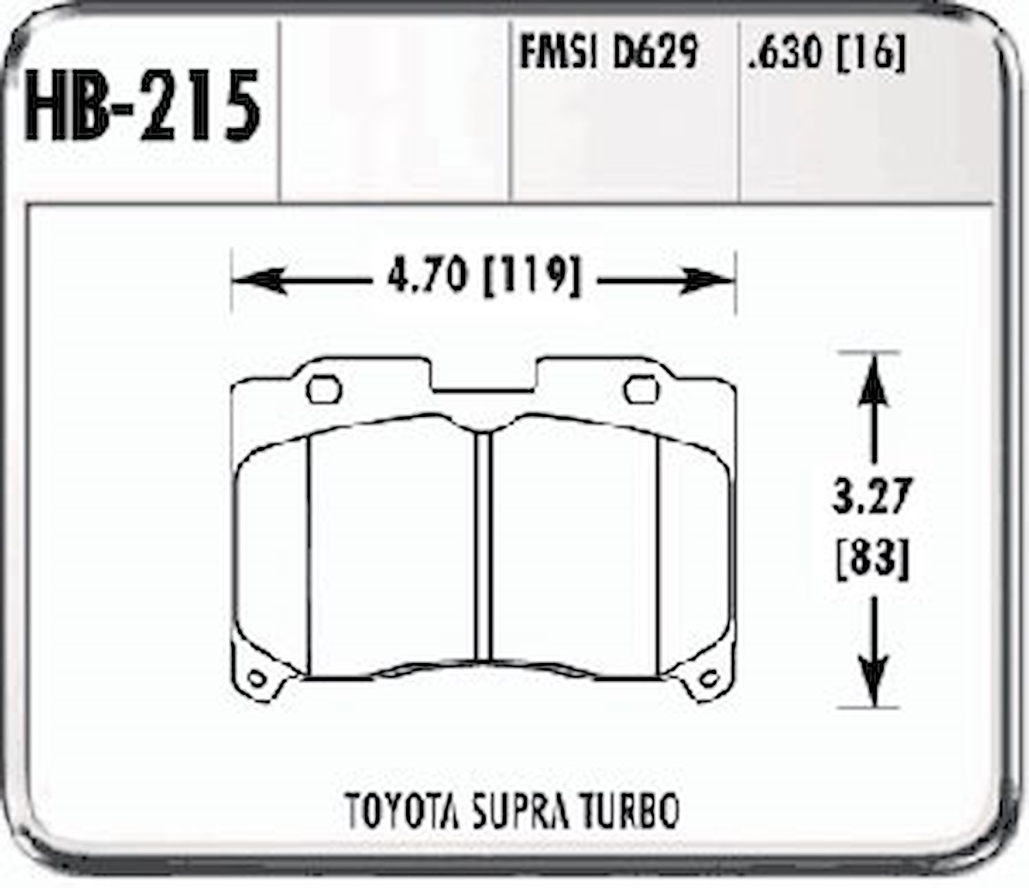 Hawk High Performance Brake Pads 1993-98 Supra turbo, Fr