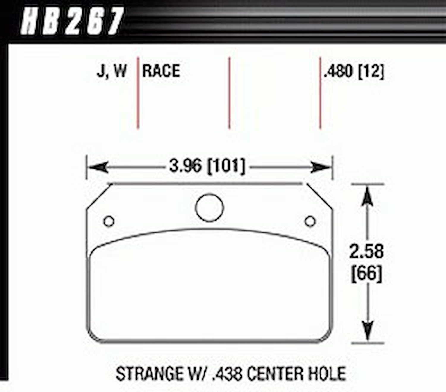 HB267J.480 DR-97 Disc Brake Pad - JEGS
