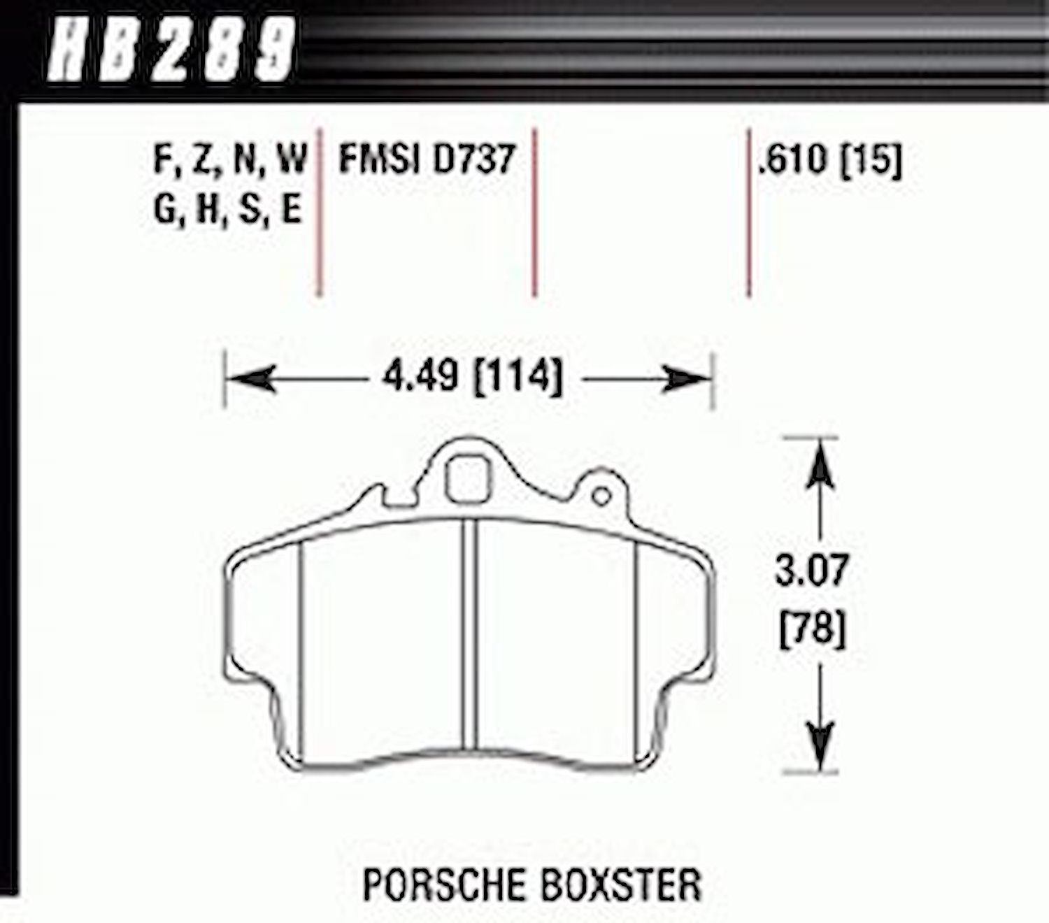 HT-10 PADS Porsche Boxster