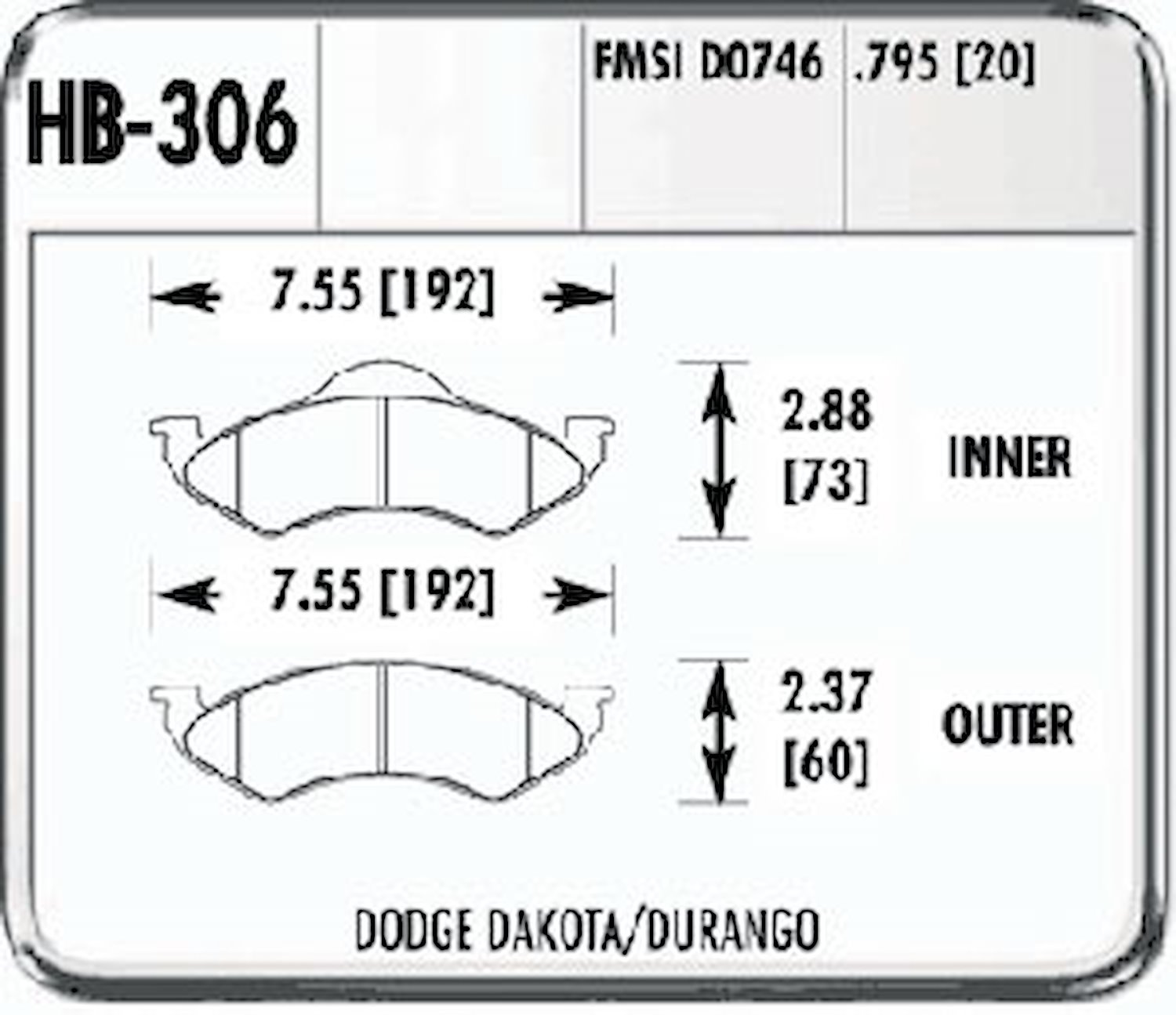 Performance Brake DODGE DAKOTA/DURANGO