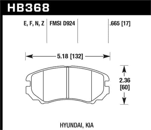 BLUE 9012 BRAKE PADS Hyundai/Kia