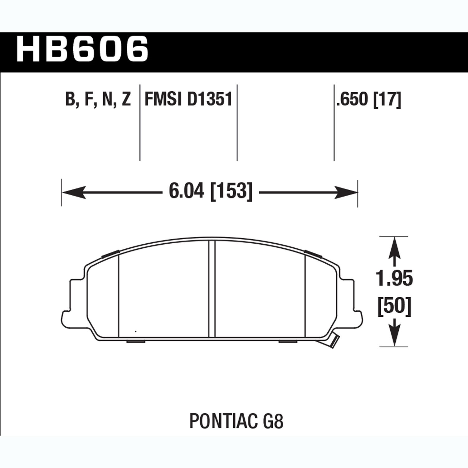 Performance Ceramic Brake Pads 2008-09 Pontiac G8