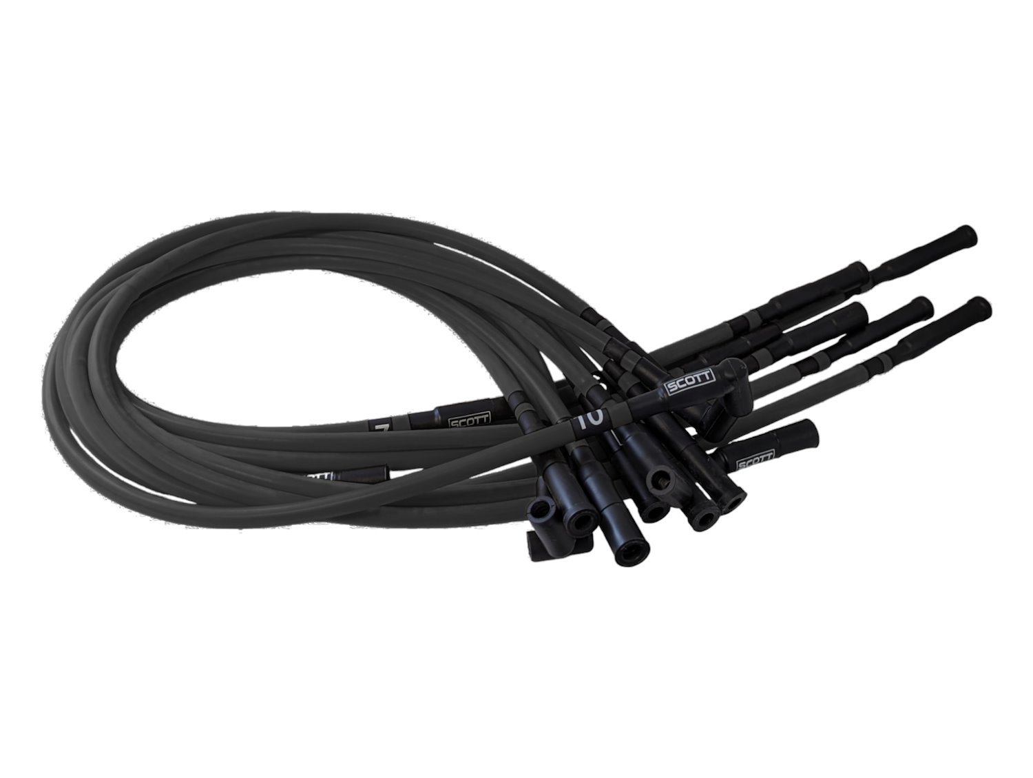 SPW300-CH-690-I-1 Super Mag Fiberglass-Oversleeved Spark Plug Wire Set for Dodge Viper Gen1 [Black]