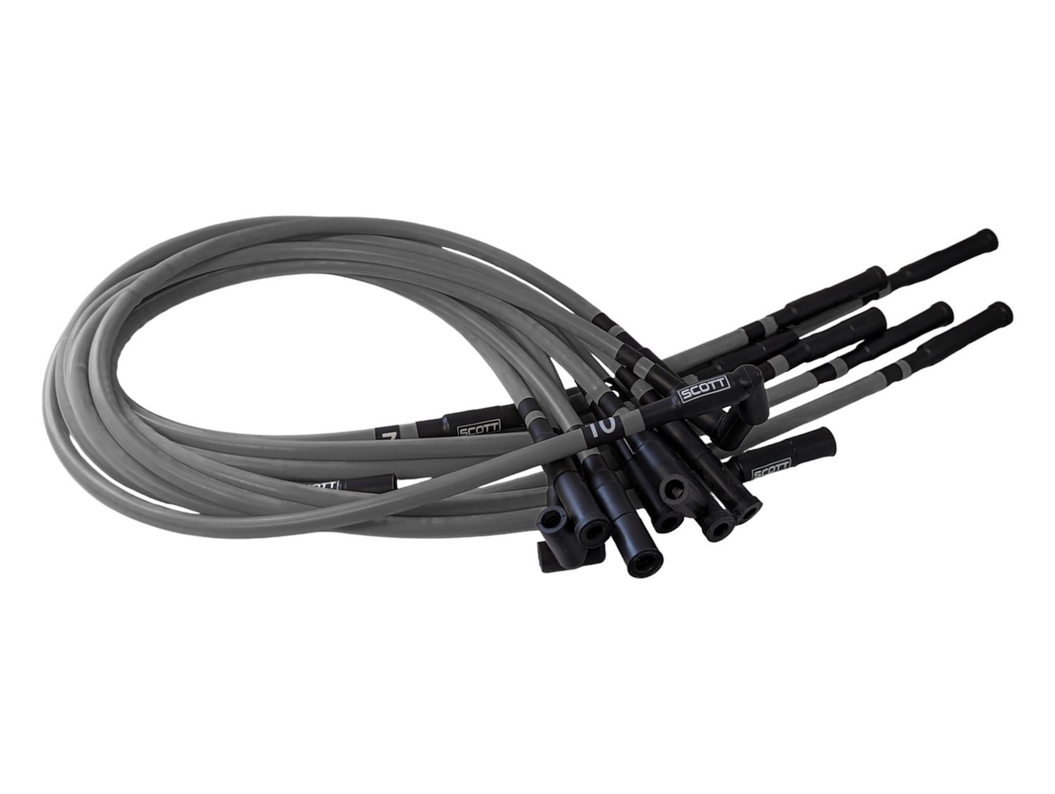 SPW300-CH-690-I-3 Super Mag Fiberglass-Oversleeved Spark Plug Wire Set for Dodge Viper Gen1 [Gray]