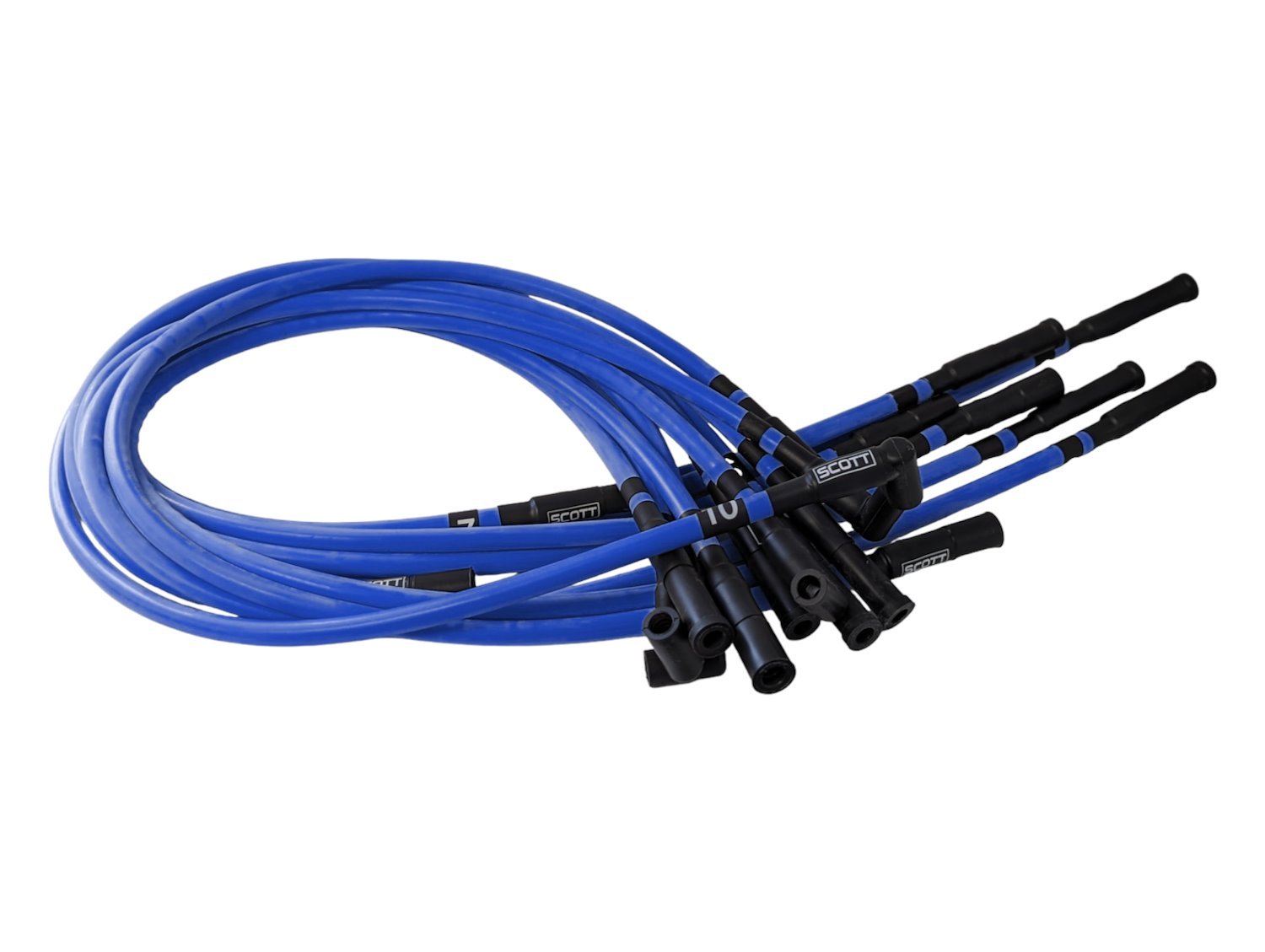SPW300-CH-690-I-4 Super Mag Fiberglass-Oversleeved Spark Plug Wire Set for Dodge Viper Gen1 [Blue]