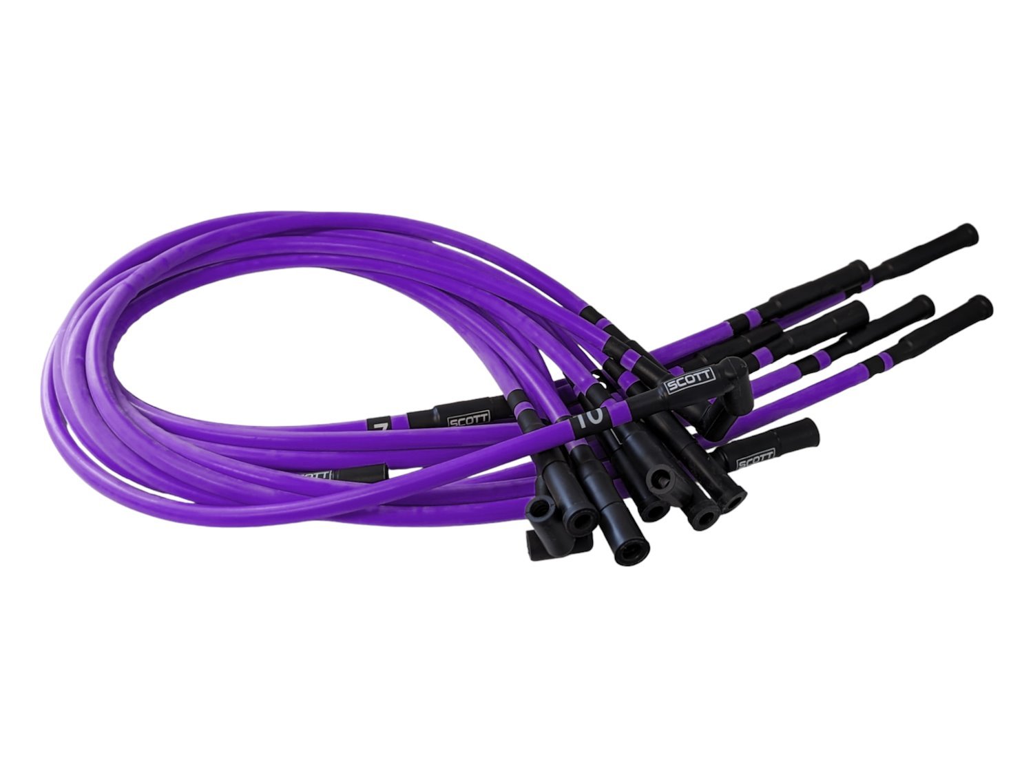 SPW300-CH-690-I-6 Super Mag Fiberglass-Oversleeved Spark Plug Wire Set for Dodge Viper Gen1 [Purple]