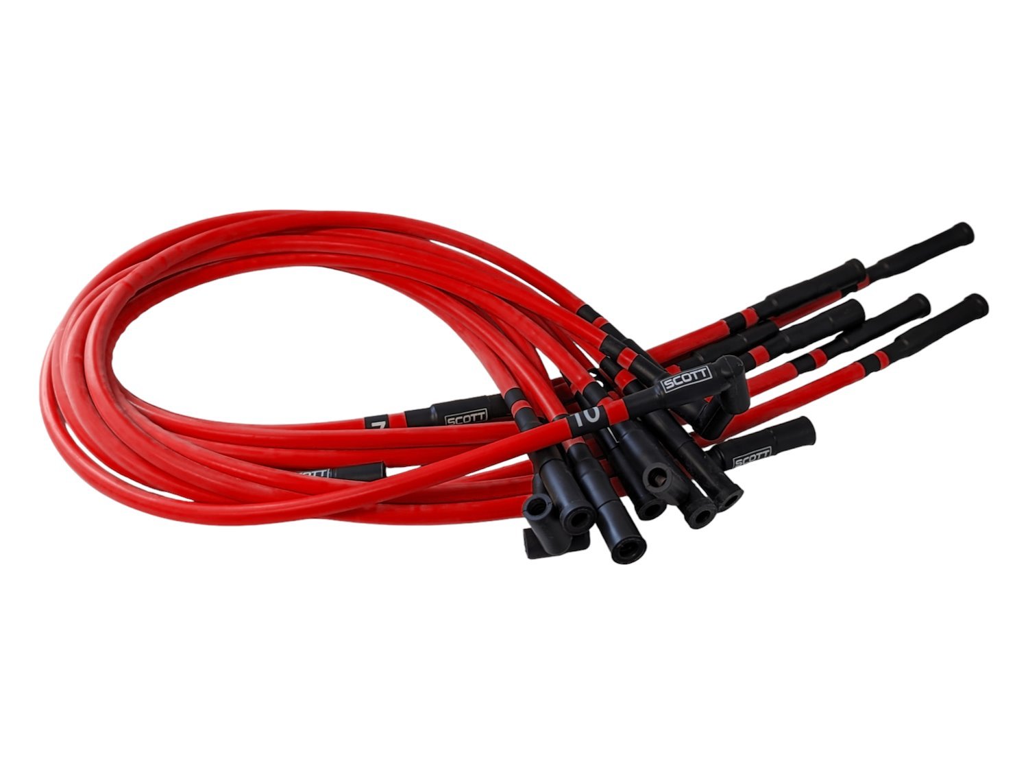 SPW300-CH-690-II-2 Super Mag Fiberglass-Oversleeved Spark Plug Wire Set for Dodge Viper Gen2 [Red]