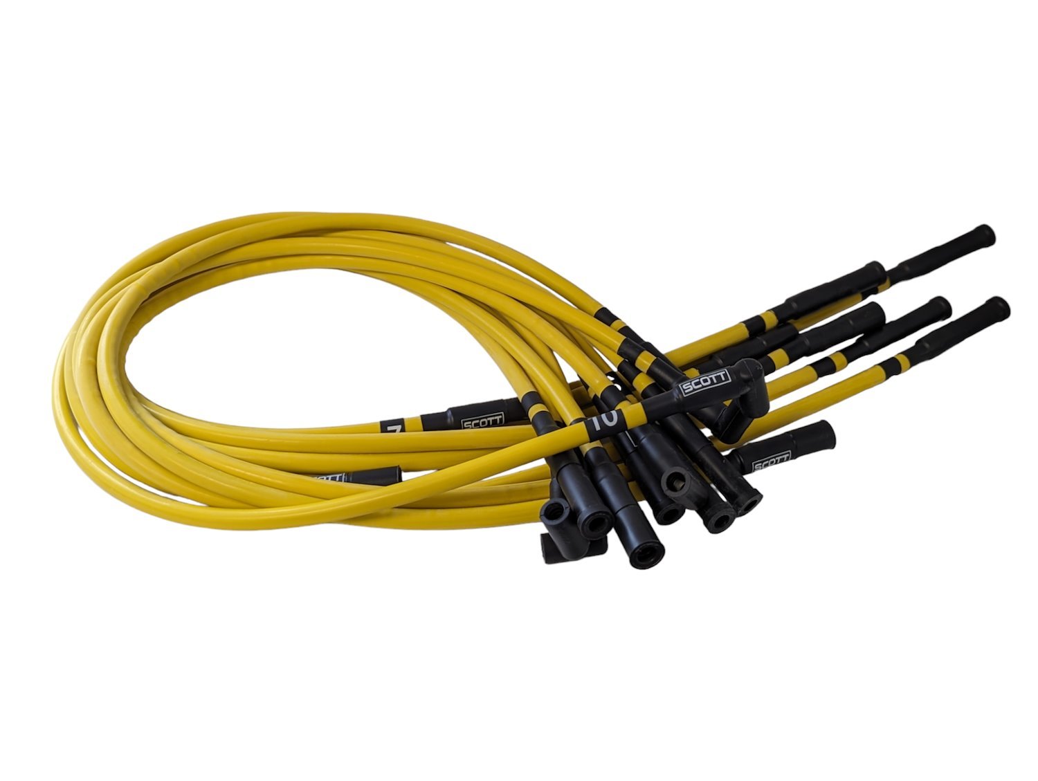 SPW300-CH-690-II-7 Super Mag Fiberglass-Oversleeved Spark Plug Wire Set for Dodge Viper Gen2 [Yellow]