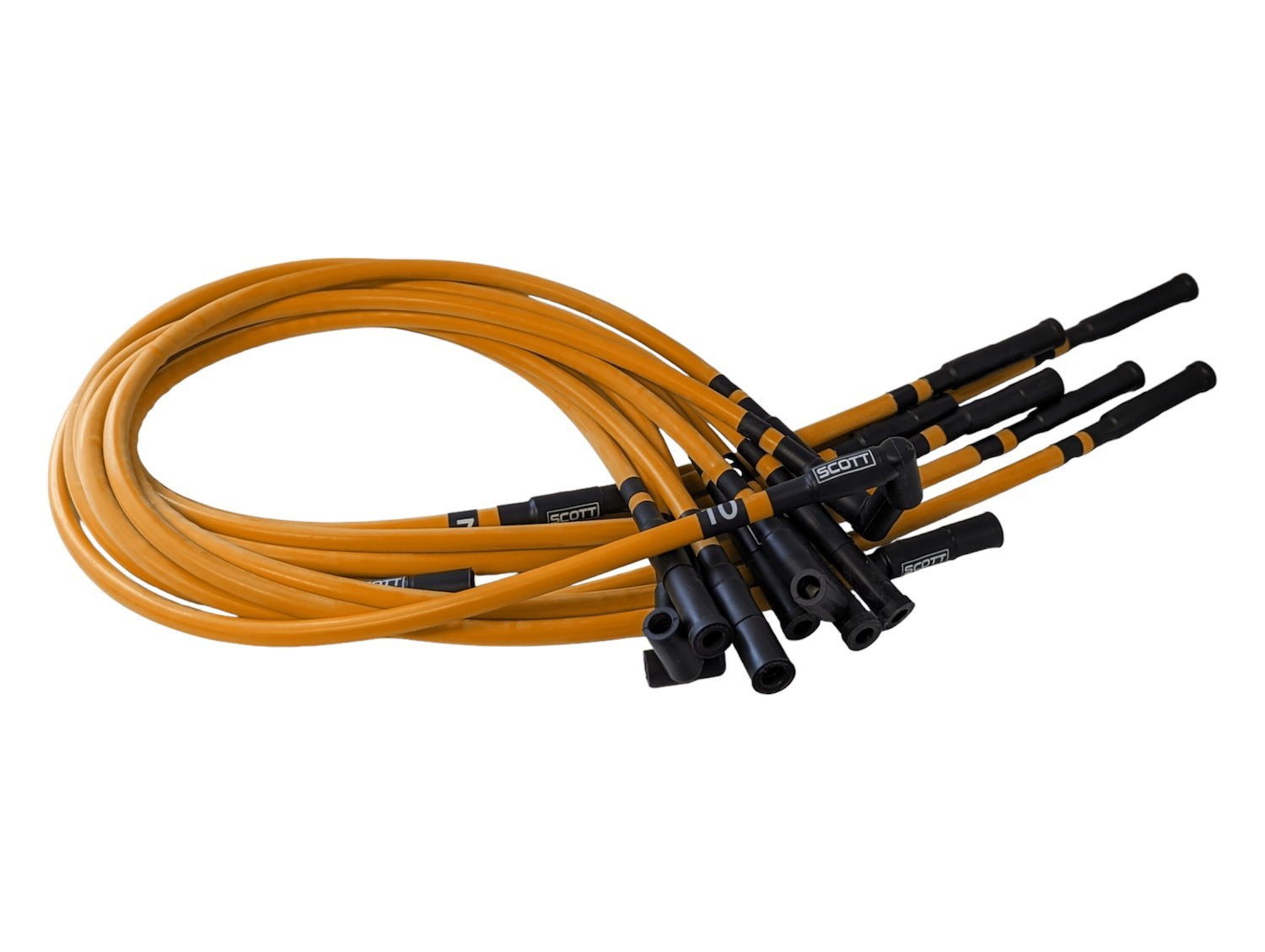 SPW300-CH-690-III-5 Super Mag Fiberglass-Oversleeved Spark Plug Wire Set for Dodge Viper Gen3 [Orange]