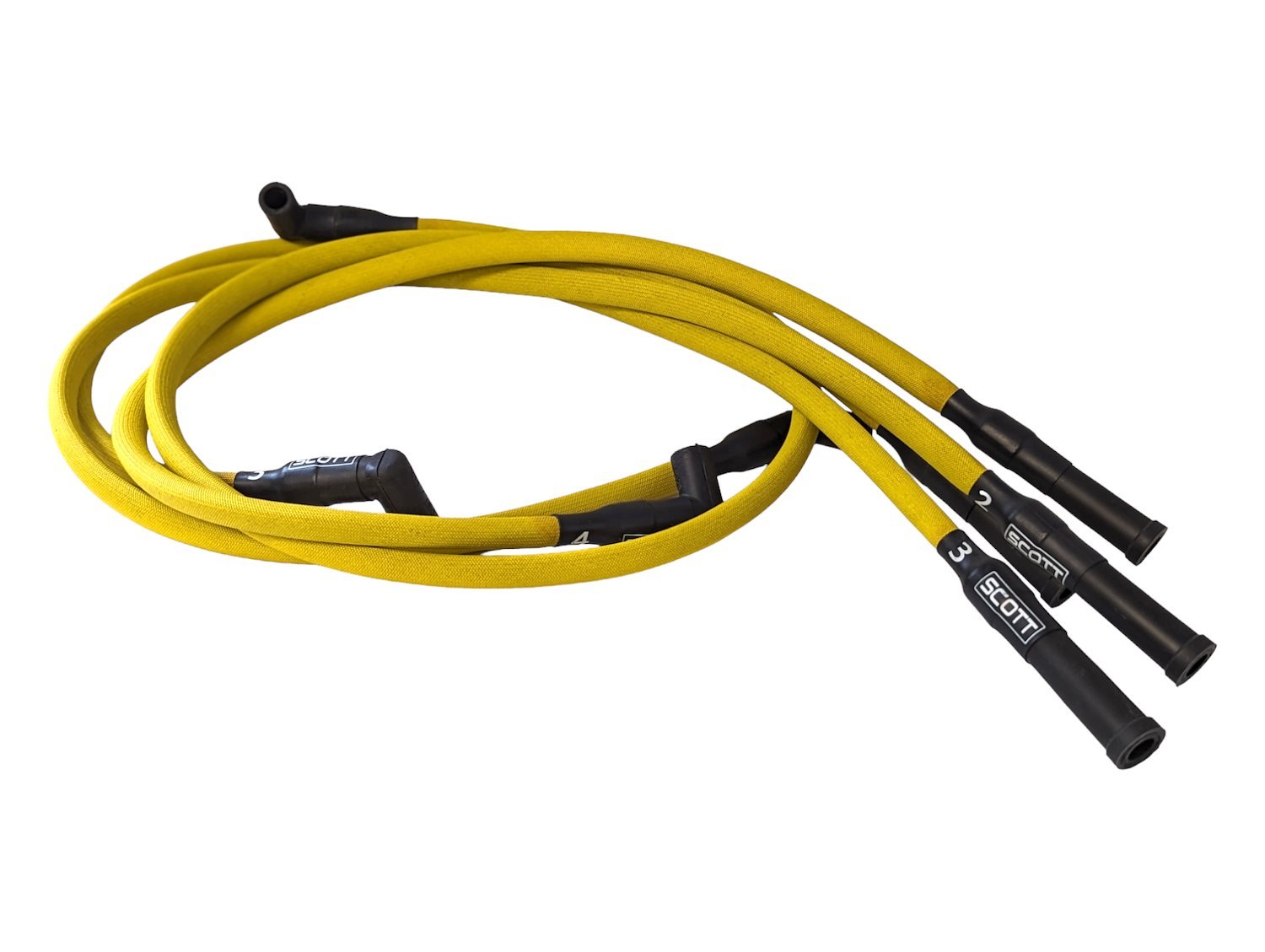 SPW300-PS-23-5 Super Mag Fiberglass-Oversleeved Spark Plug Wire Set for Ford 2.3L [Yellow]