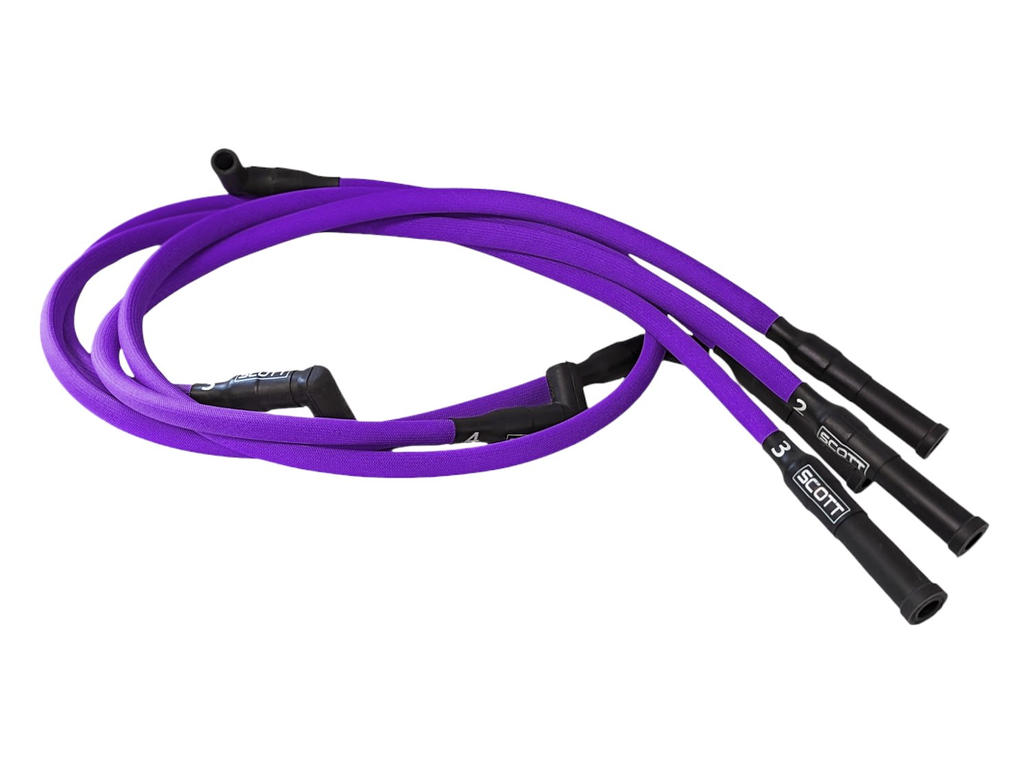 SPW300-PS-23-7 Super Mag Fiberglass-Oversleeved Spark Plug Wire Set for Ford 2.3L [Purple]