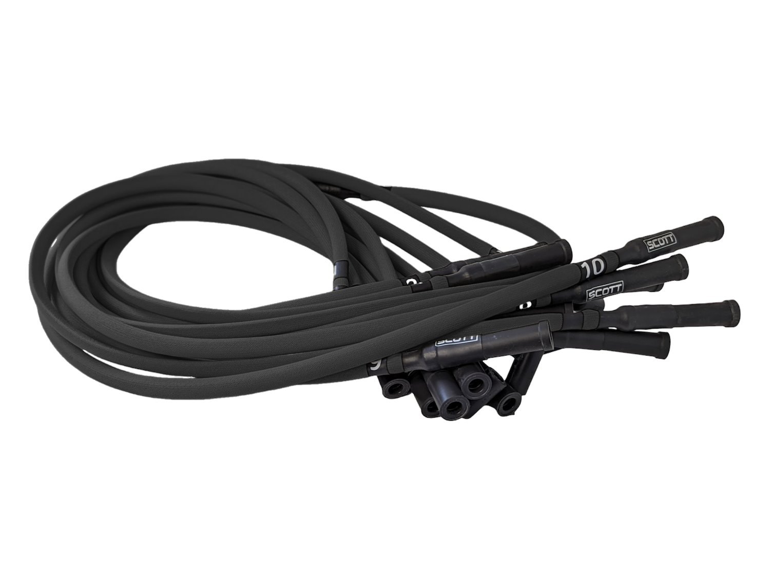 SPW300-PS-690-III-1 Super Mag Fiberglass-Oversleeved Spark Plug Wire Set for Dodge Viper (Gen3) [Black]