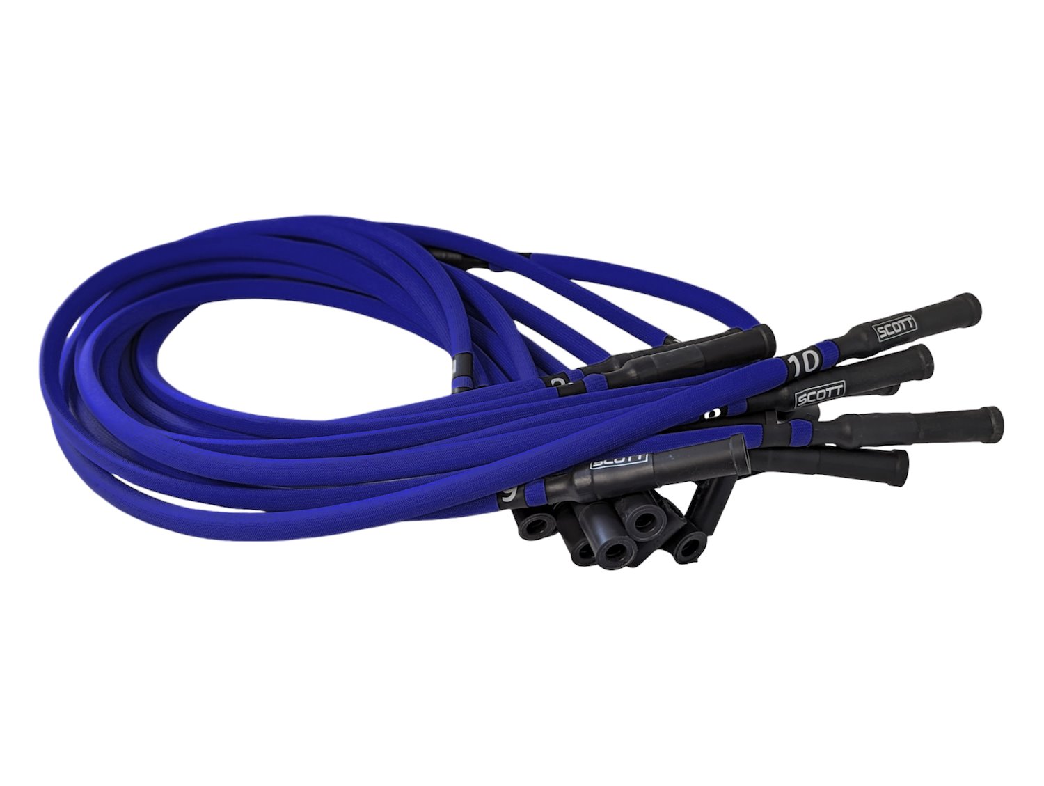 SPW300-PS-690-III-3 Super Mag Fiberglass-Oversleeved Spark Plug Wire Set for Dodge Viper (Gen3) [Blue]