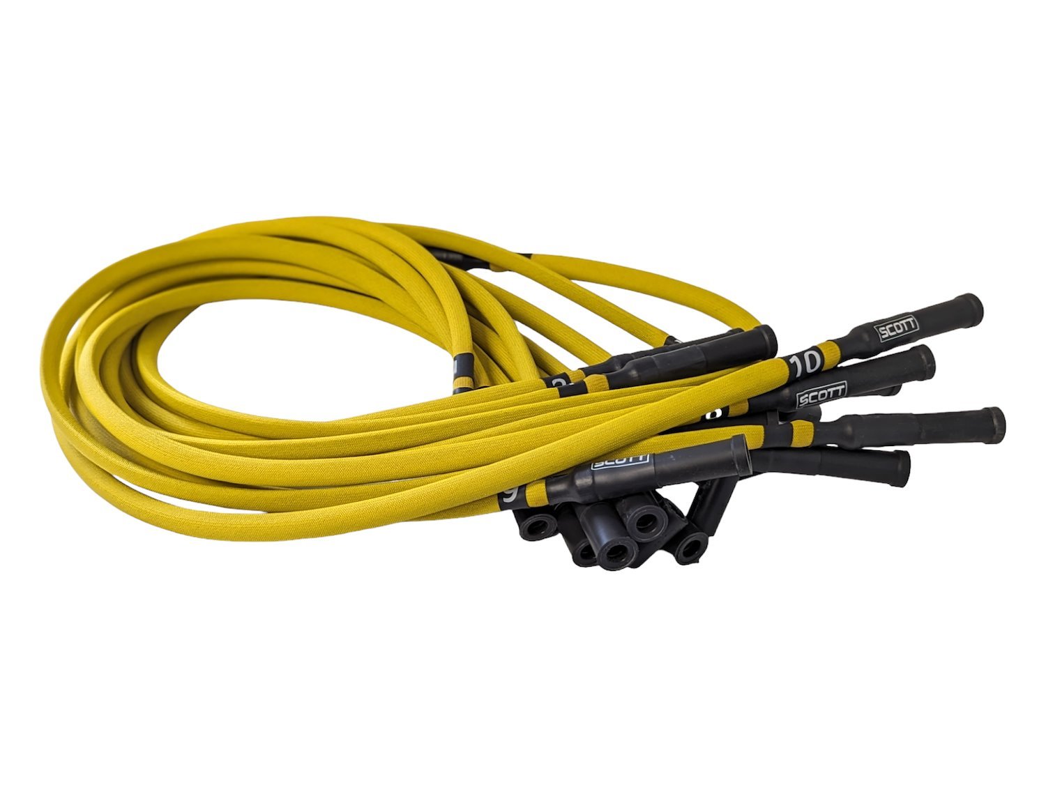 SPW300-PS-690-III-5 Super Mag Fiberglass-Oversleeved Spark Plug Wire Set for Dodge Viper (Gen3) [Yellow]