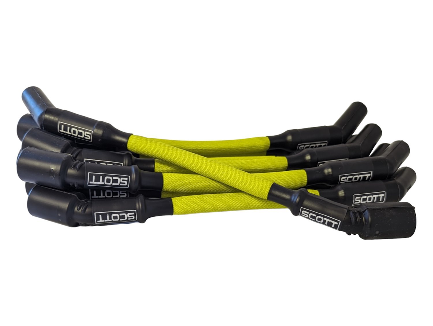 SPW300-PS-LS-T-5 Super Mag Fiberglass-Oversleeved Spark Plug Wire Set for GM LS Truck [Yellow]