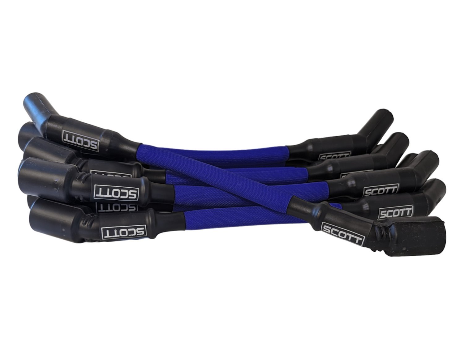 SPW300-PS-LT-GEN5-3 Super Mag Fiberglass-Oversleeved Spark Plug Wire Set for GM LS/LT (Gen5) [Blue]
