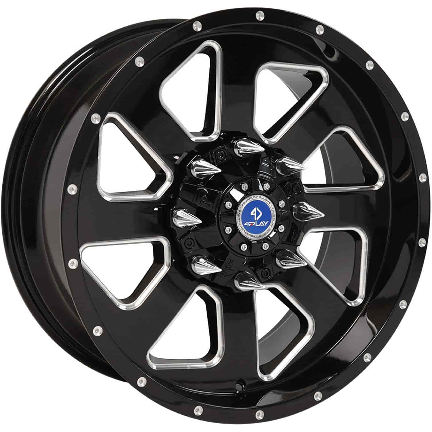 4Play Black Machined Finish Wheel Size: 20" x 10"