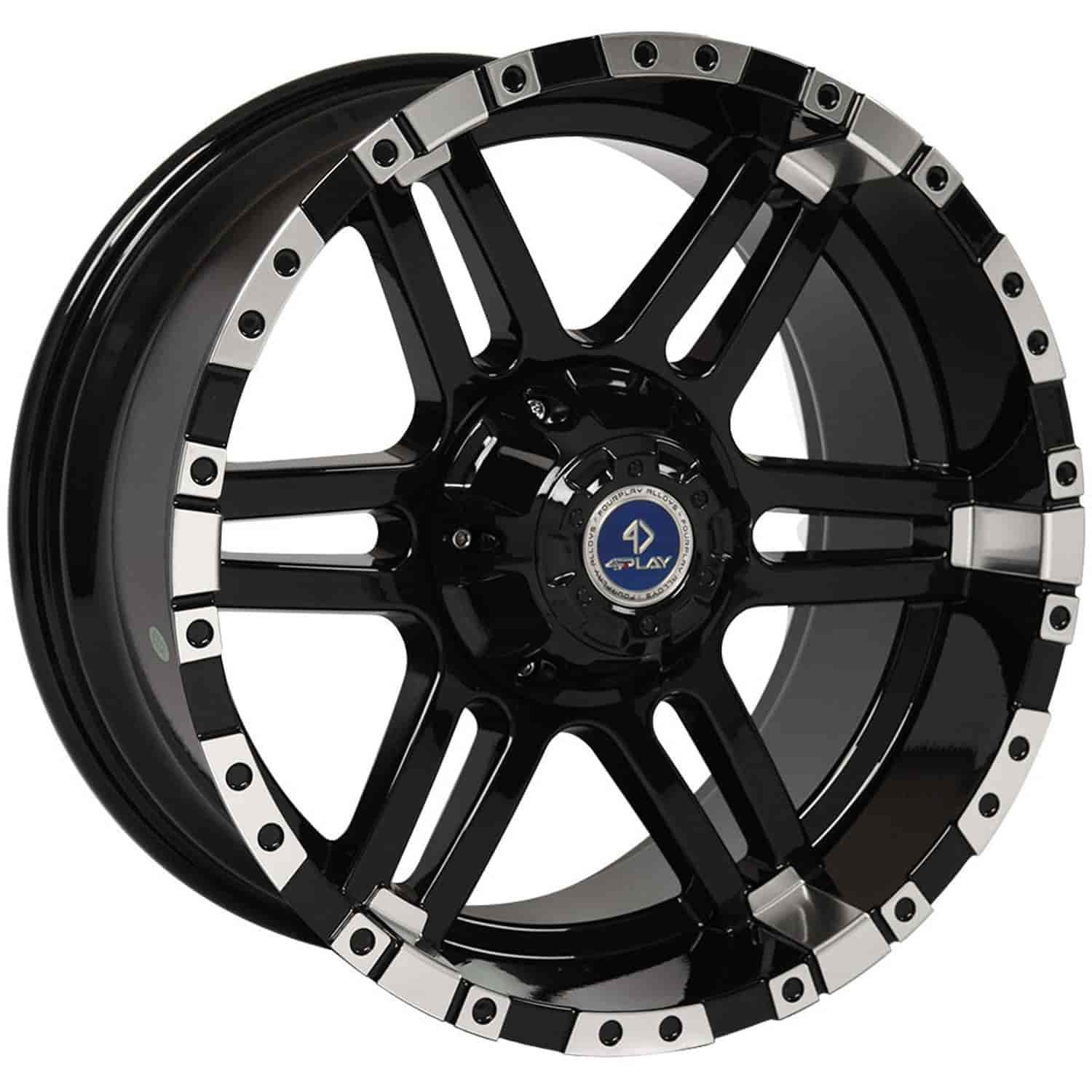 4Play Black Machined Finish Wheel Size: 20" x 9"