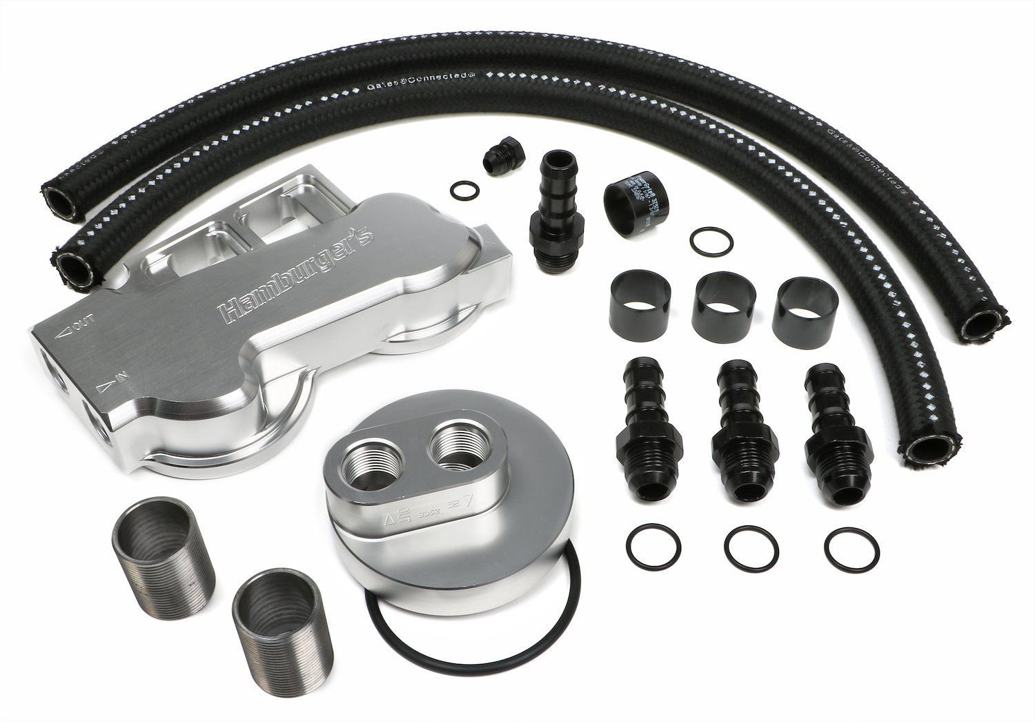 BILLET TRU DUAL OIL FILTER RELOCATION KIT-FORD DIESEL 1 1/2 THREAD