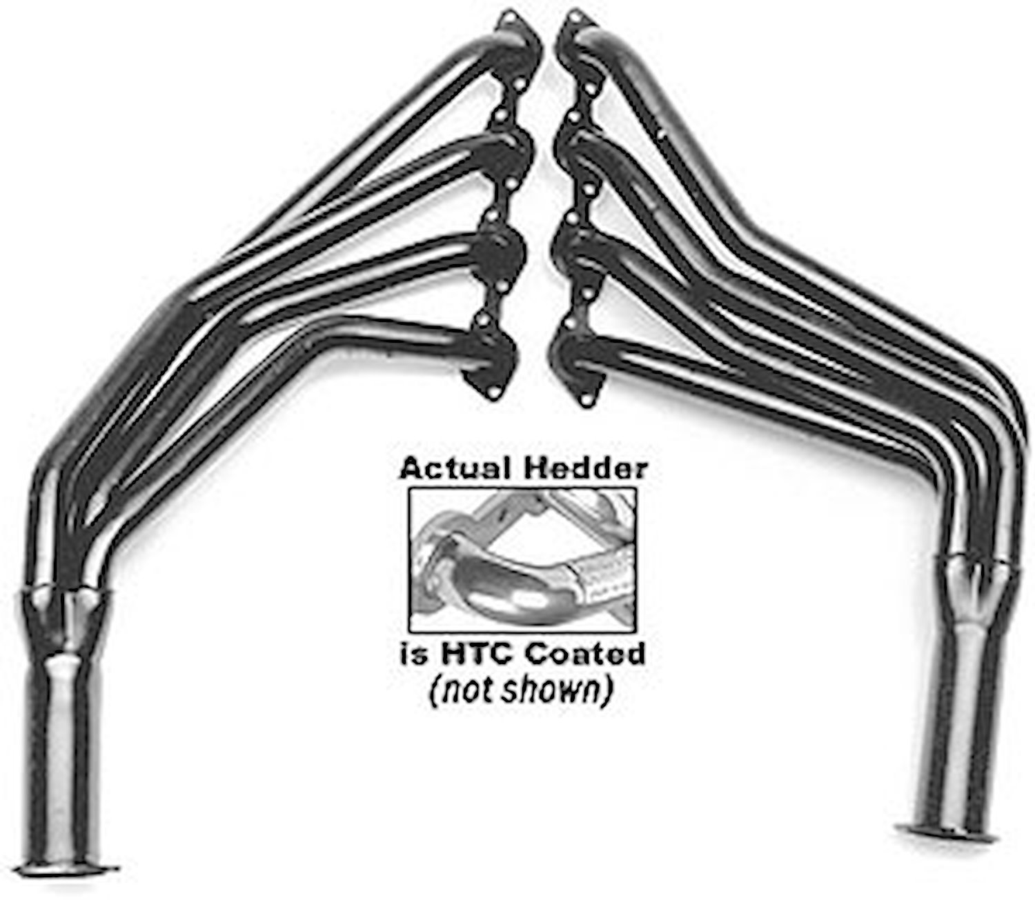 Standard Duty HTC Coated Full-Length Headers 1955-57 Chevy 396-502