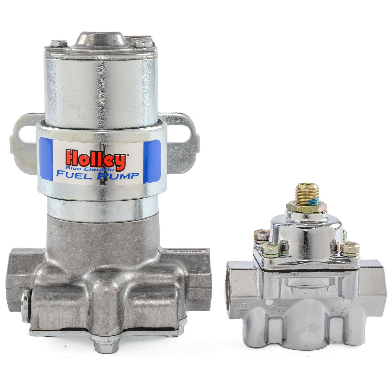 12-802-1 Blue Max Pressure Electric Fuel Pump & Pressure Regulator 110 gph / 416 lph (free flow)