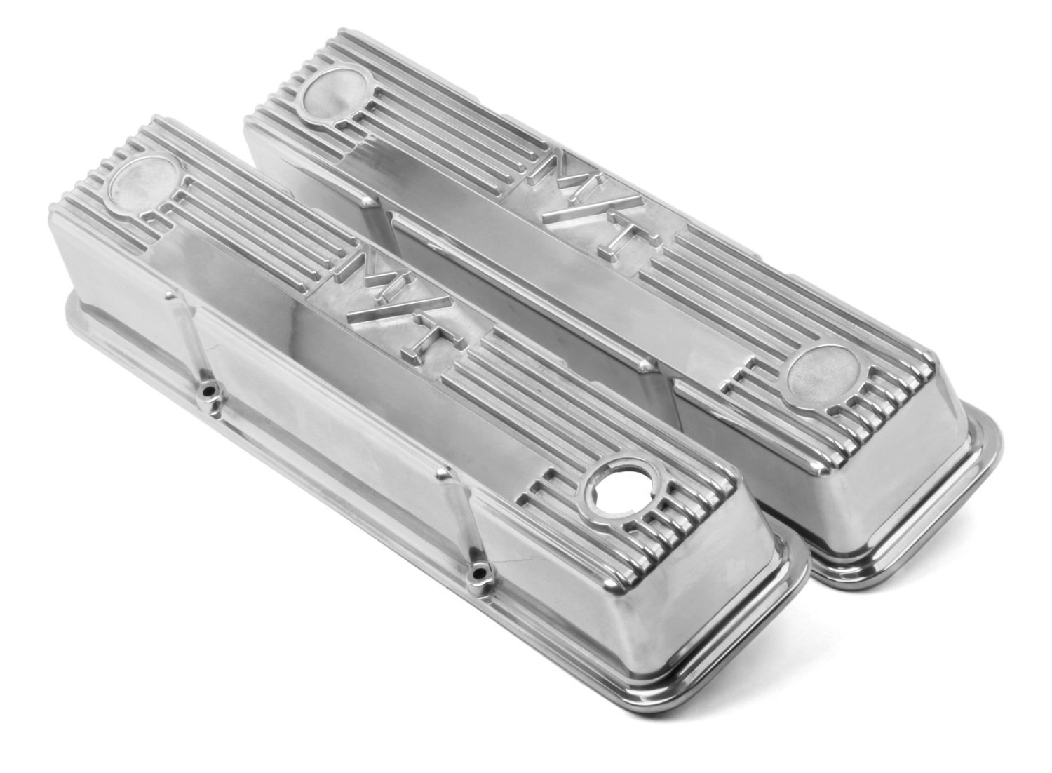 Holley 241-82: M/T Finned Aluminum Valve Covers SBC JEGS
