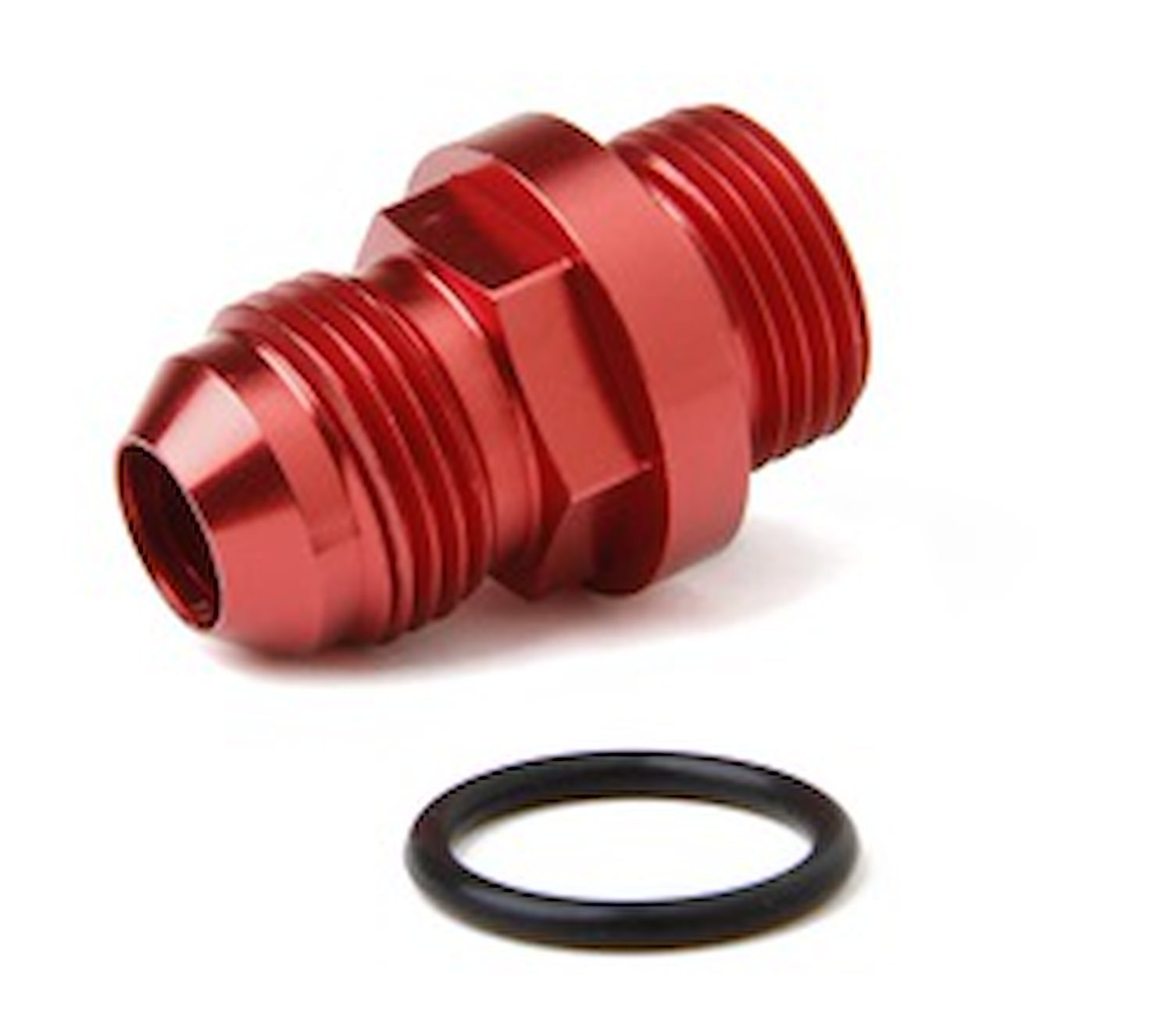 26-143-2 Fuel Inlet Fitting Short -8 AN Male for 4150 Ultra XP Fuel Bowls [Red]
